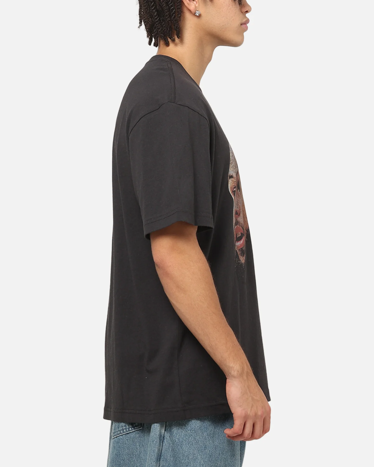 Mitchell & Ness Golden State Warriors Stephen Curry Big Head T-Shirt Washed Black - Image 4