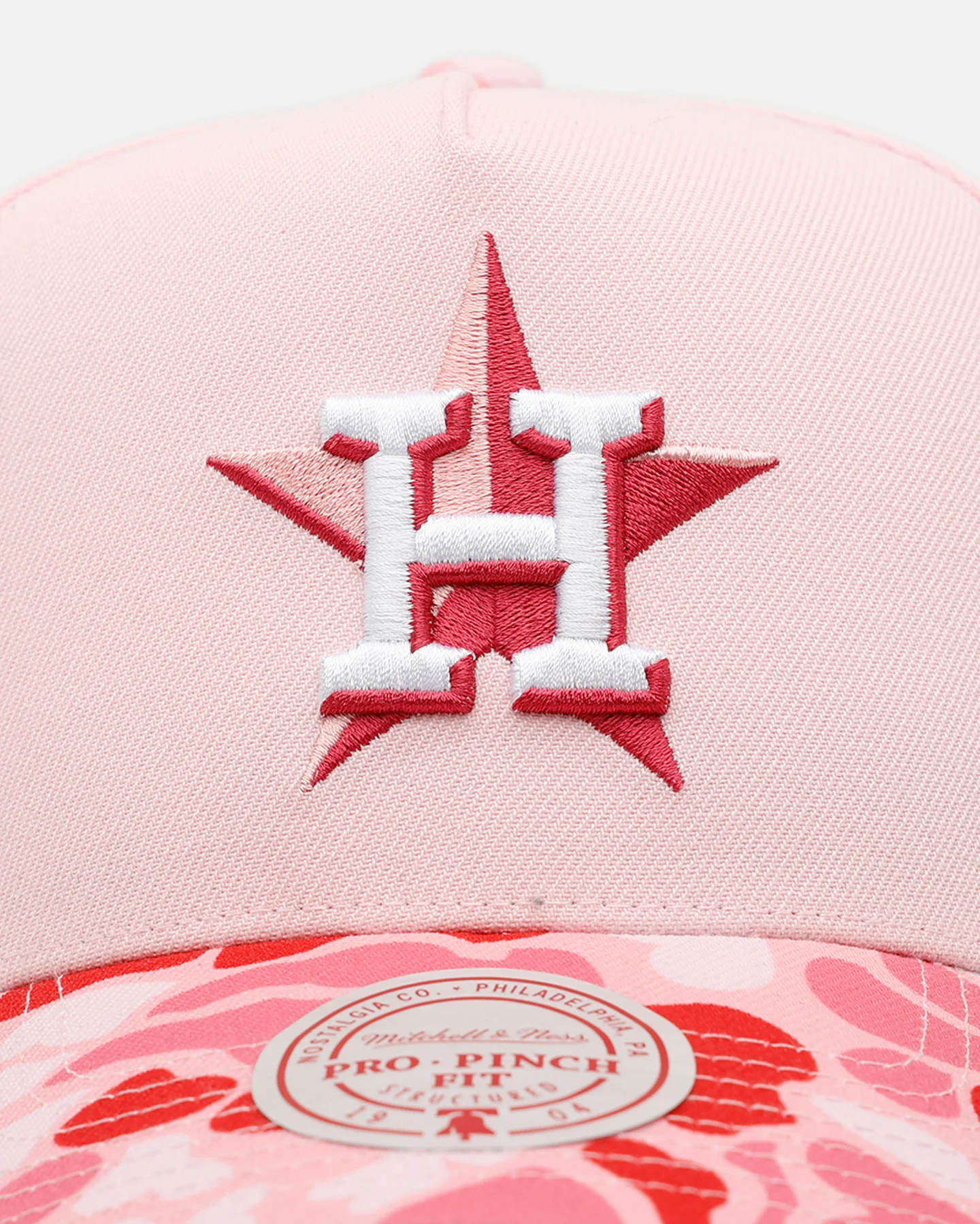 Mitchell & Ness Houston Astros 'Pink Camo' Pro Pinch Snapback Pink - Image 5