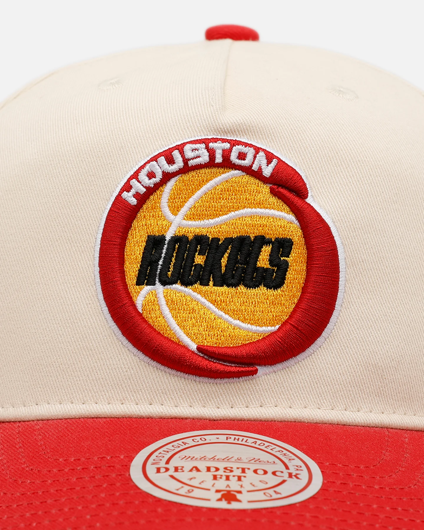 Mitchell & Ness Houston Rockets 'Washed Cotton' Deadstock Snapback Off White - Image 5