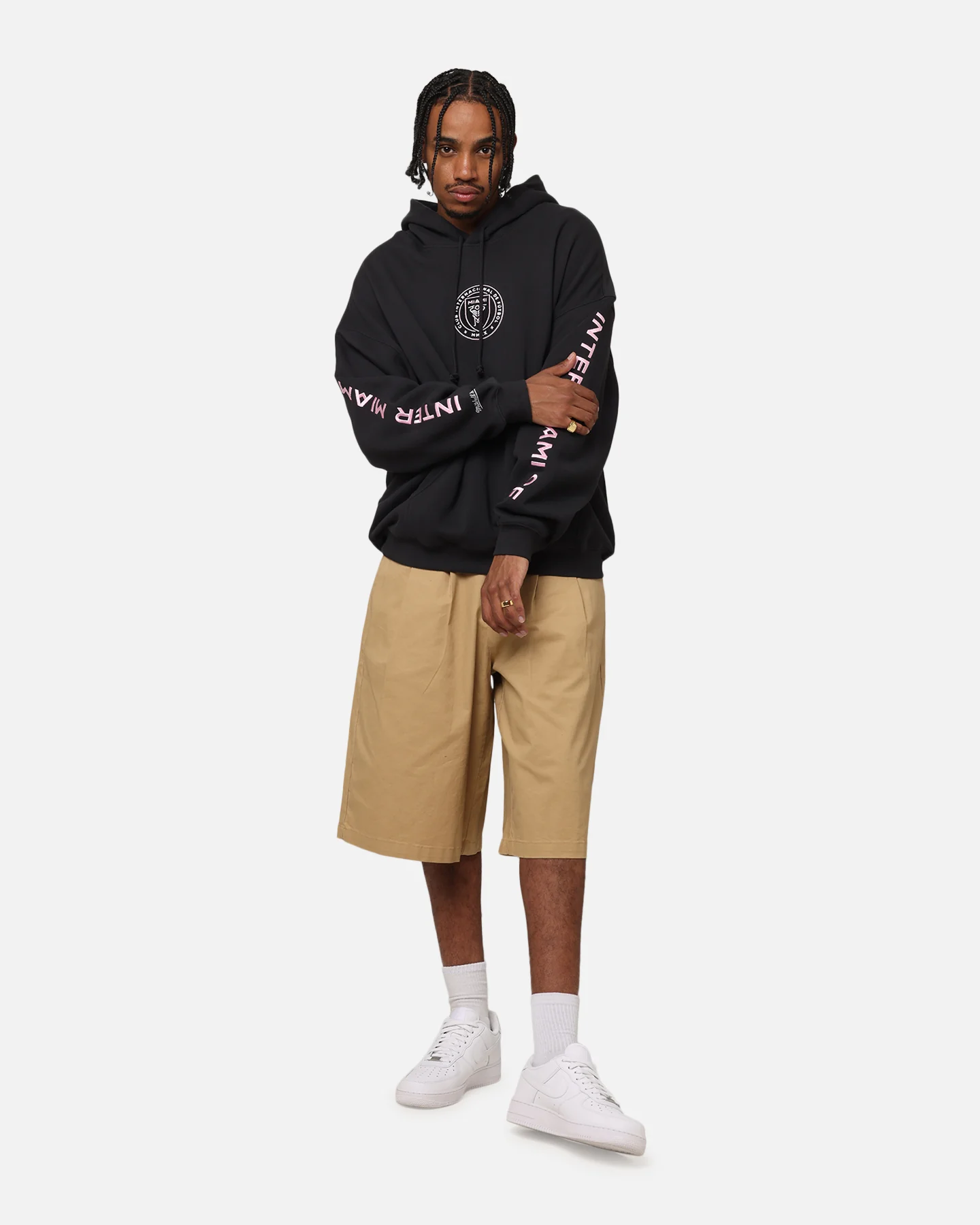 Mitchell & Ness Inter Miami CF Angles Hoodie Faded Black - Image 4