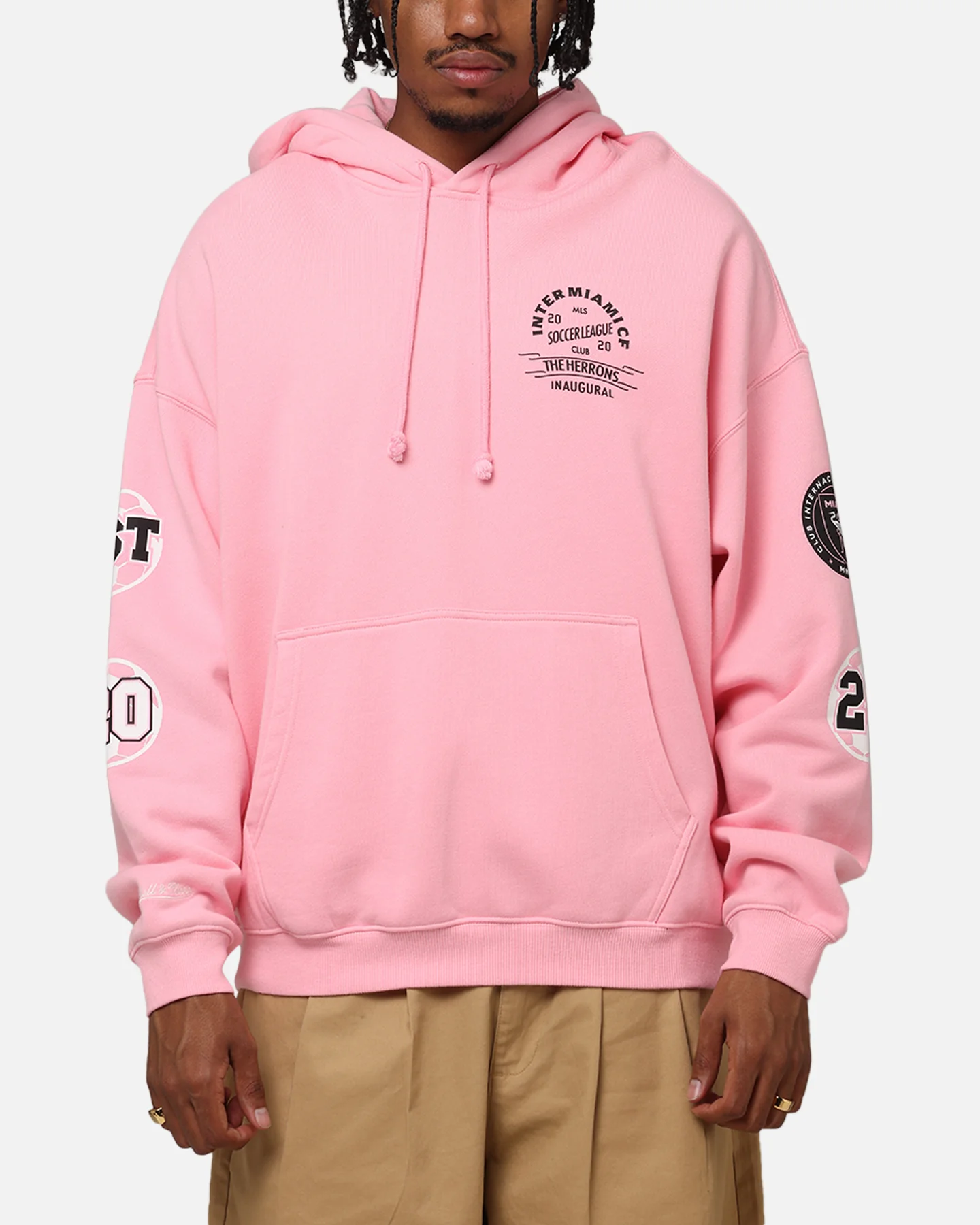 Mitchell & Ness Inter Miami CF Inaugural Year Hoodie Pink - Image 2