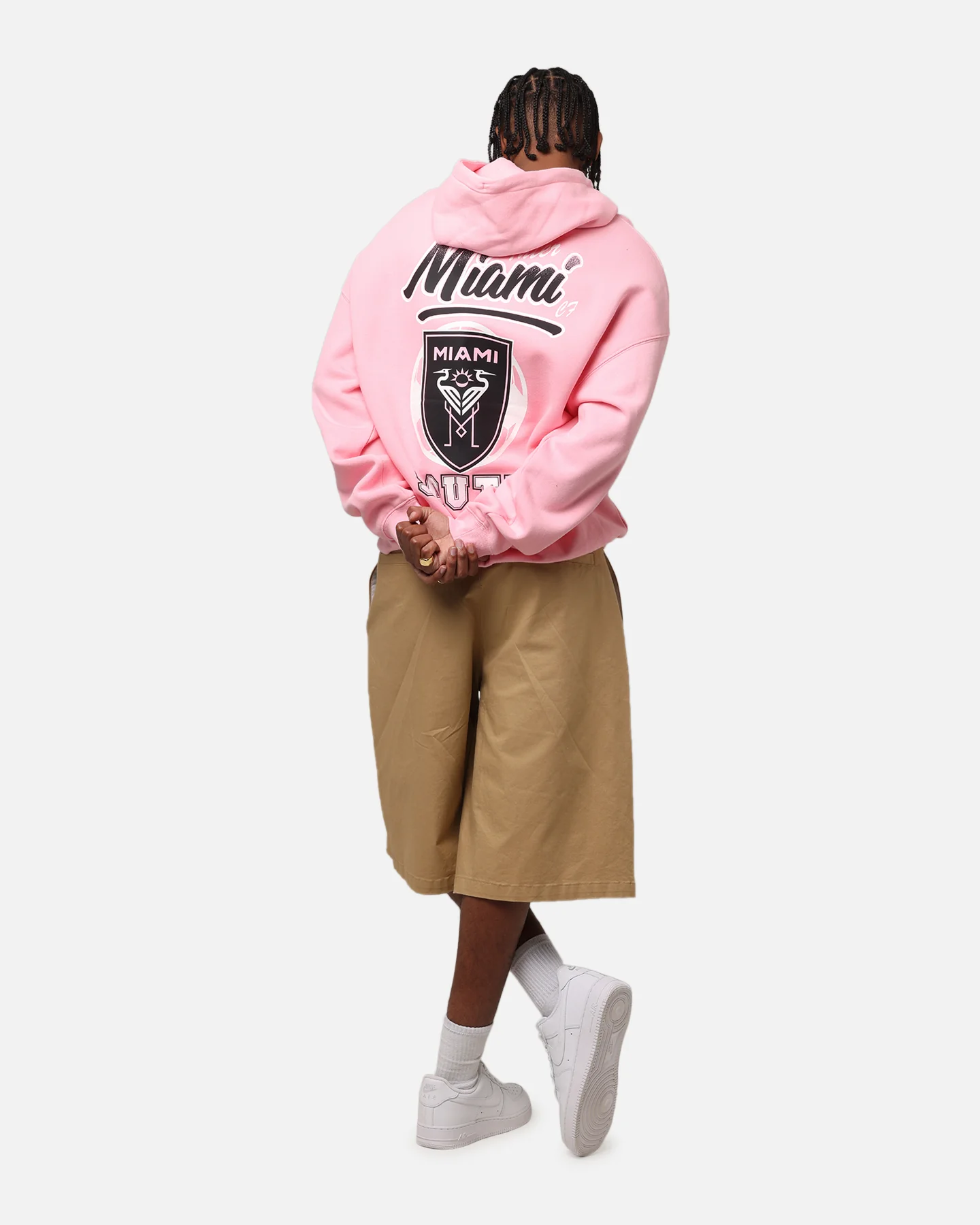 Mitchell & Ness Inter Miami CF Inaugural Year Hoodie Pink - Image 3