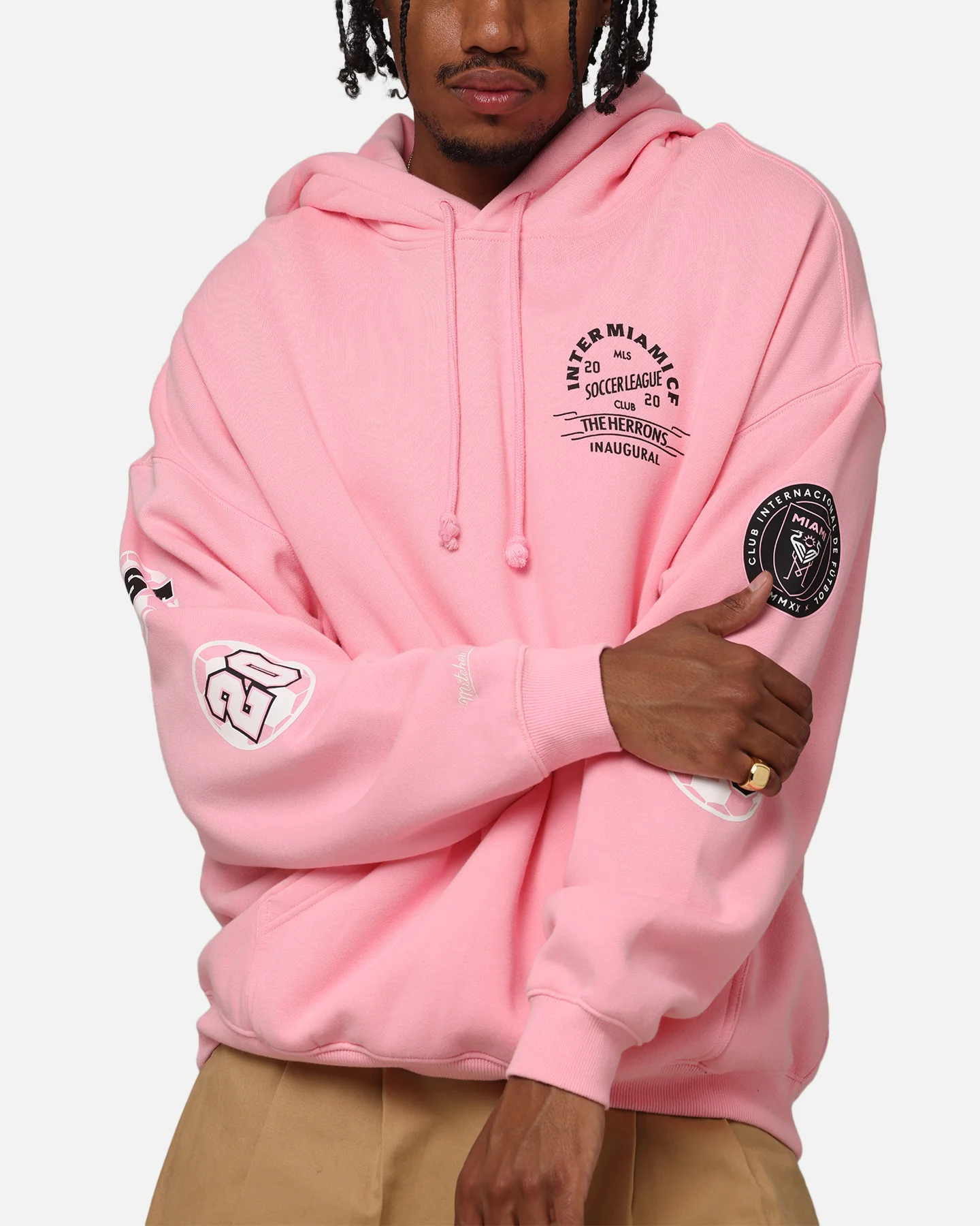 Mitchell & Ness Inter Miami CF Inaugural Year Hoodie Pink - Image 7