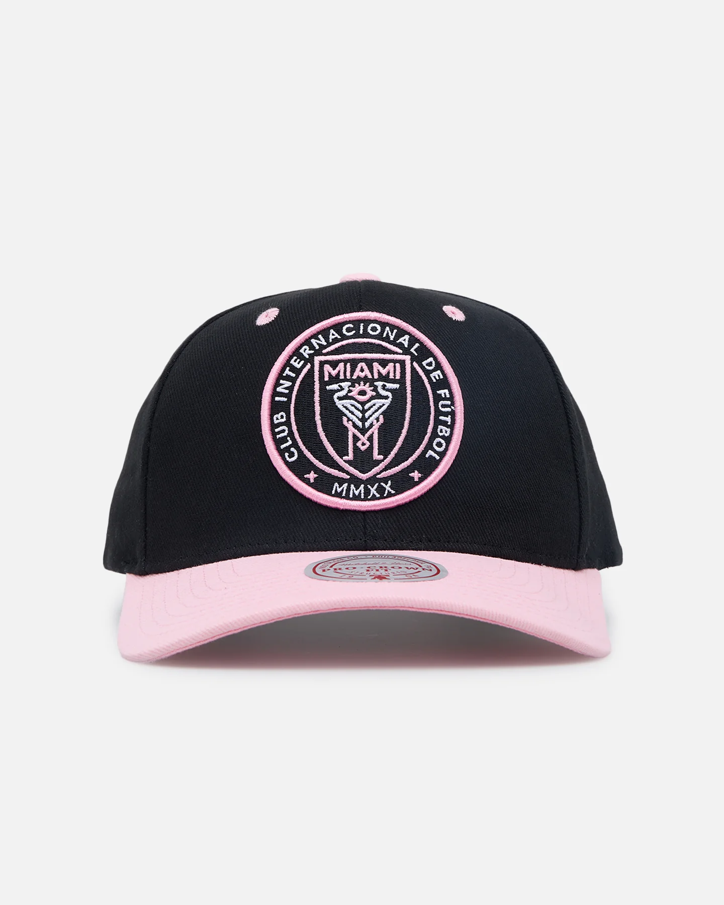 Mitchell & Ness Inter Miami Logo Pro Crown Snapback Faded Black