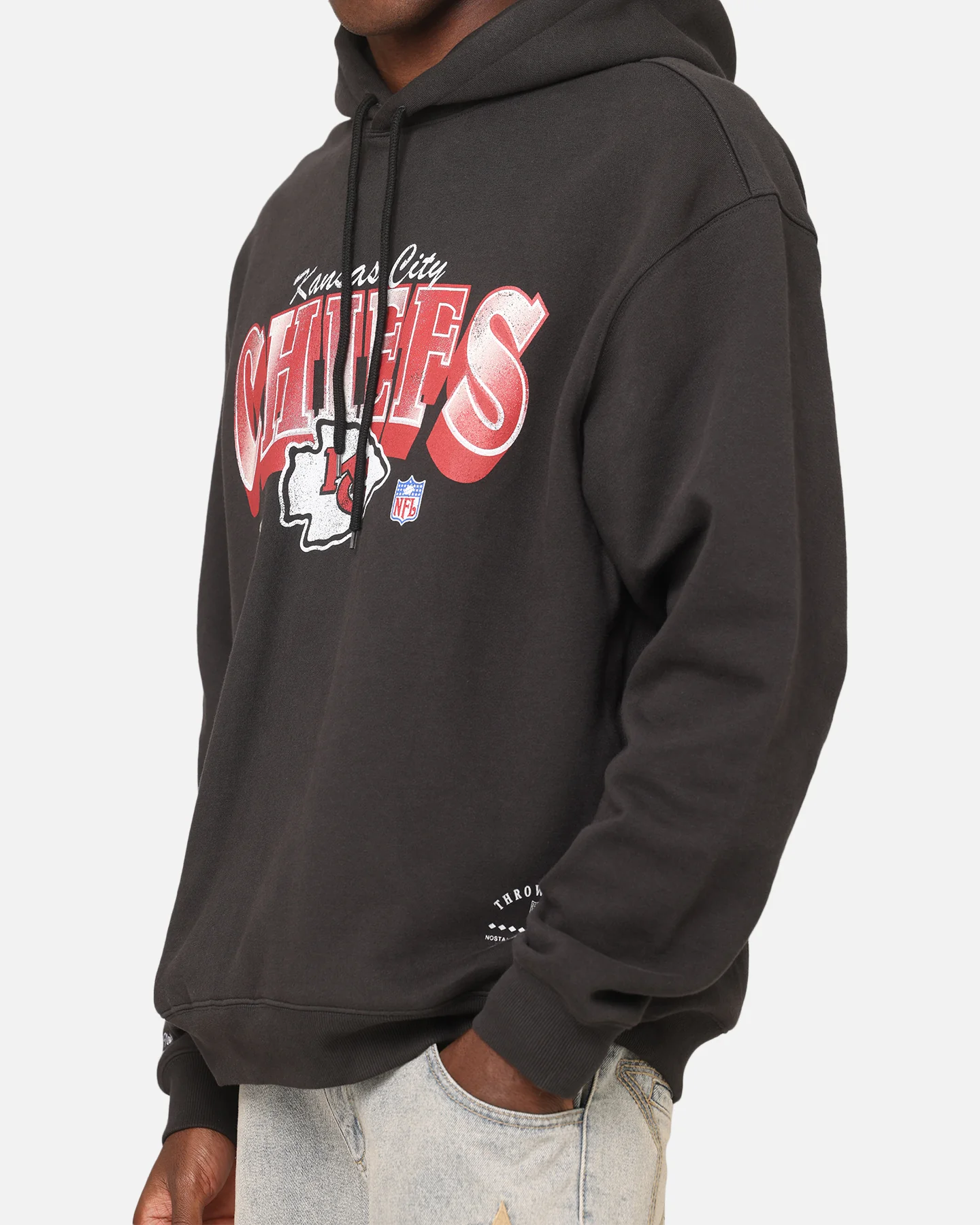 Mitchell & Ness Kansas City Chiefs Arch Hoodie Faded Black - Image 5