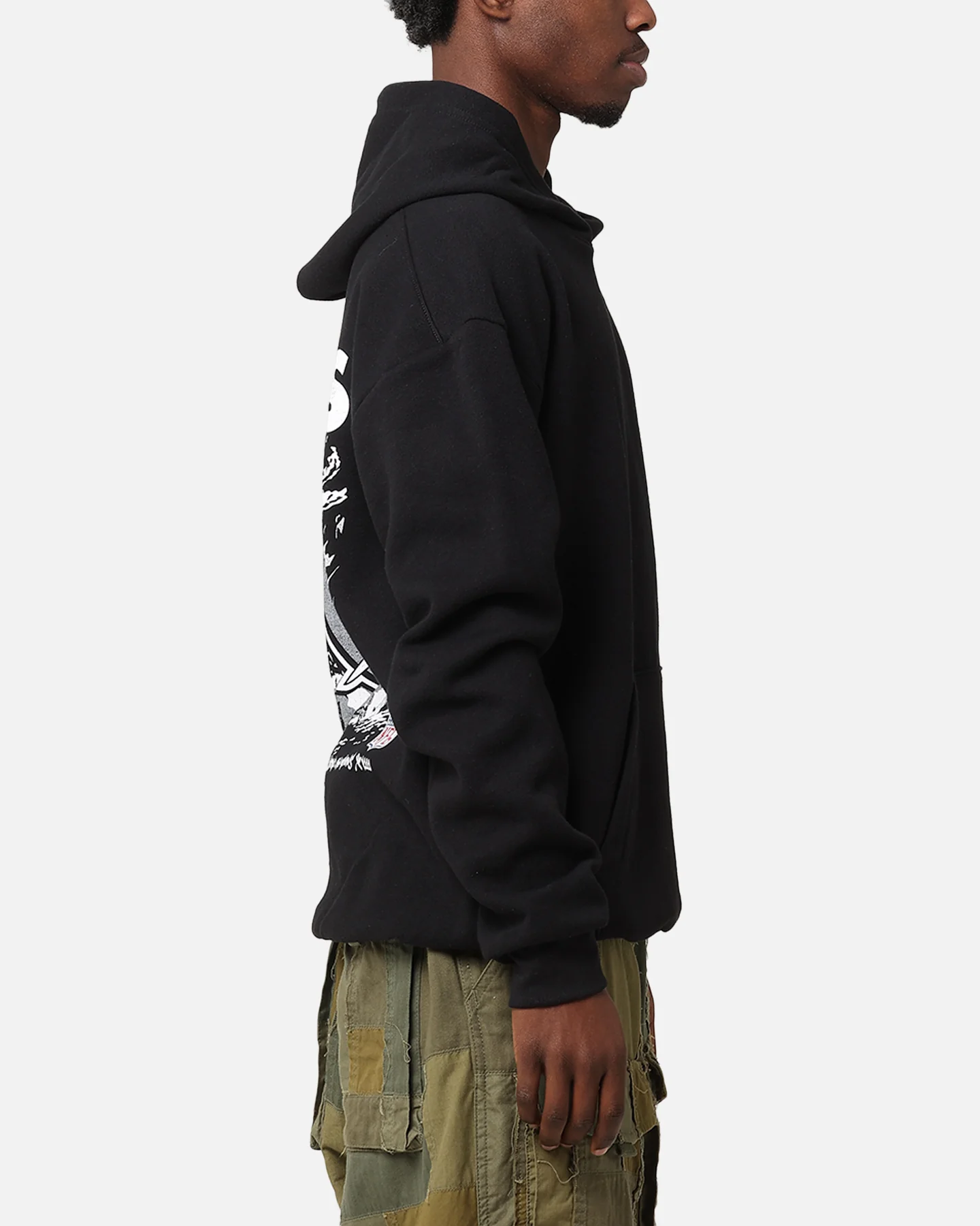 Mitchell & Ness Las Vegas Raiders 'Alter Ego' Flames Hoodie Faded Black - Image 5