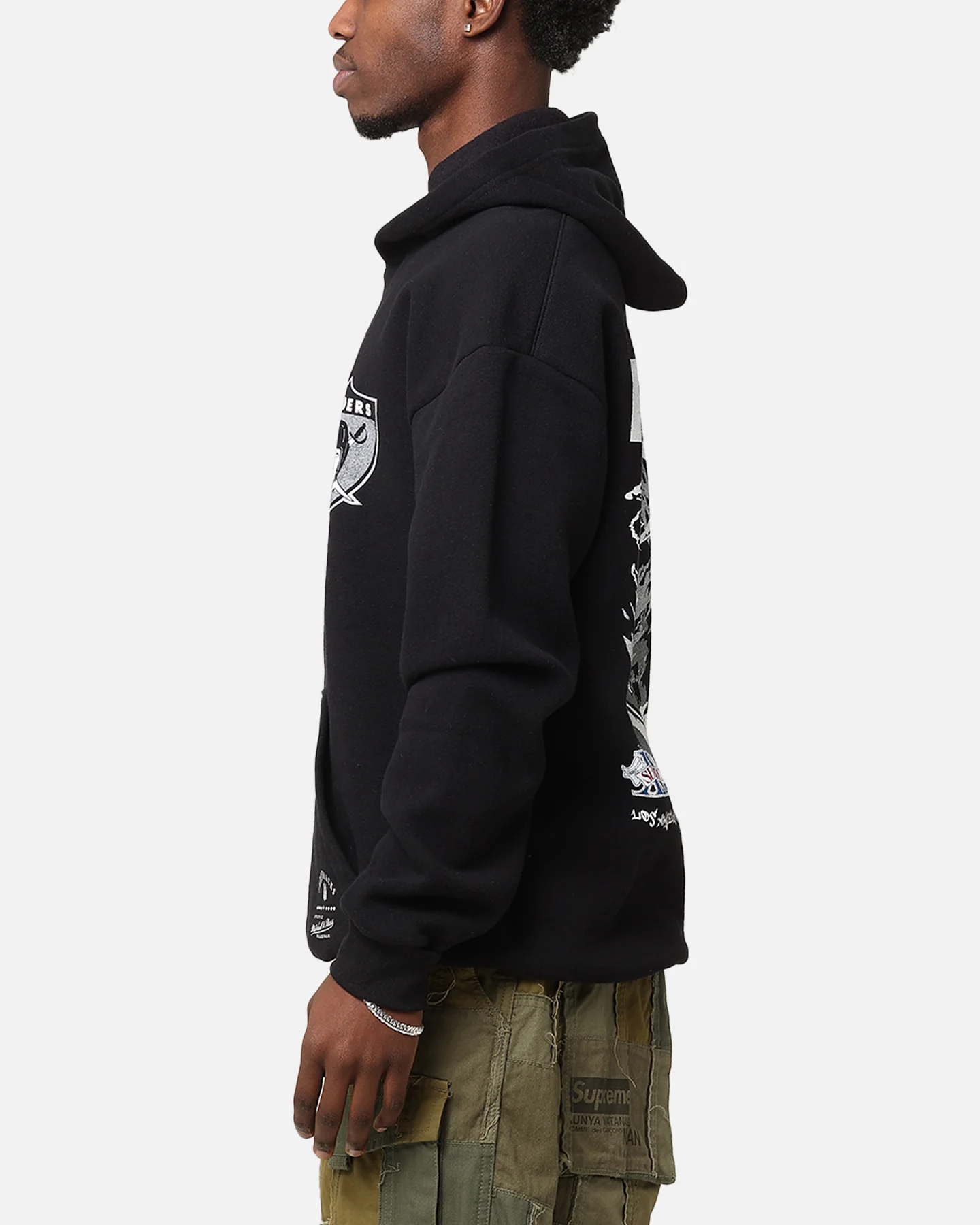 Mitchell & Ness Las Vegas Raiders 'Alter Ego' Flames Hoodie Faded Black - Image 6
