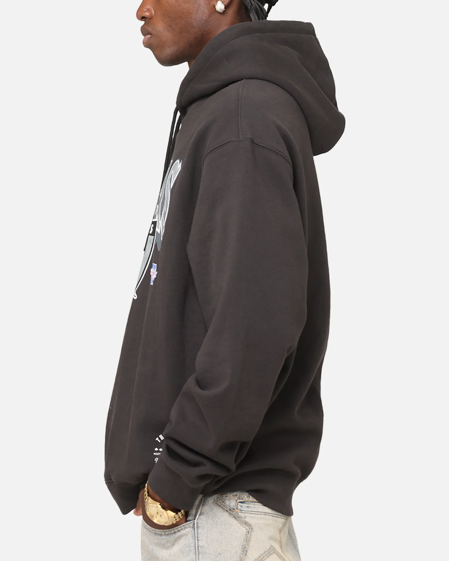 Mitchell & Ness Las Vegas Raiders Arch Hoodie Faded Black - Image 5