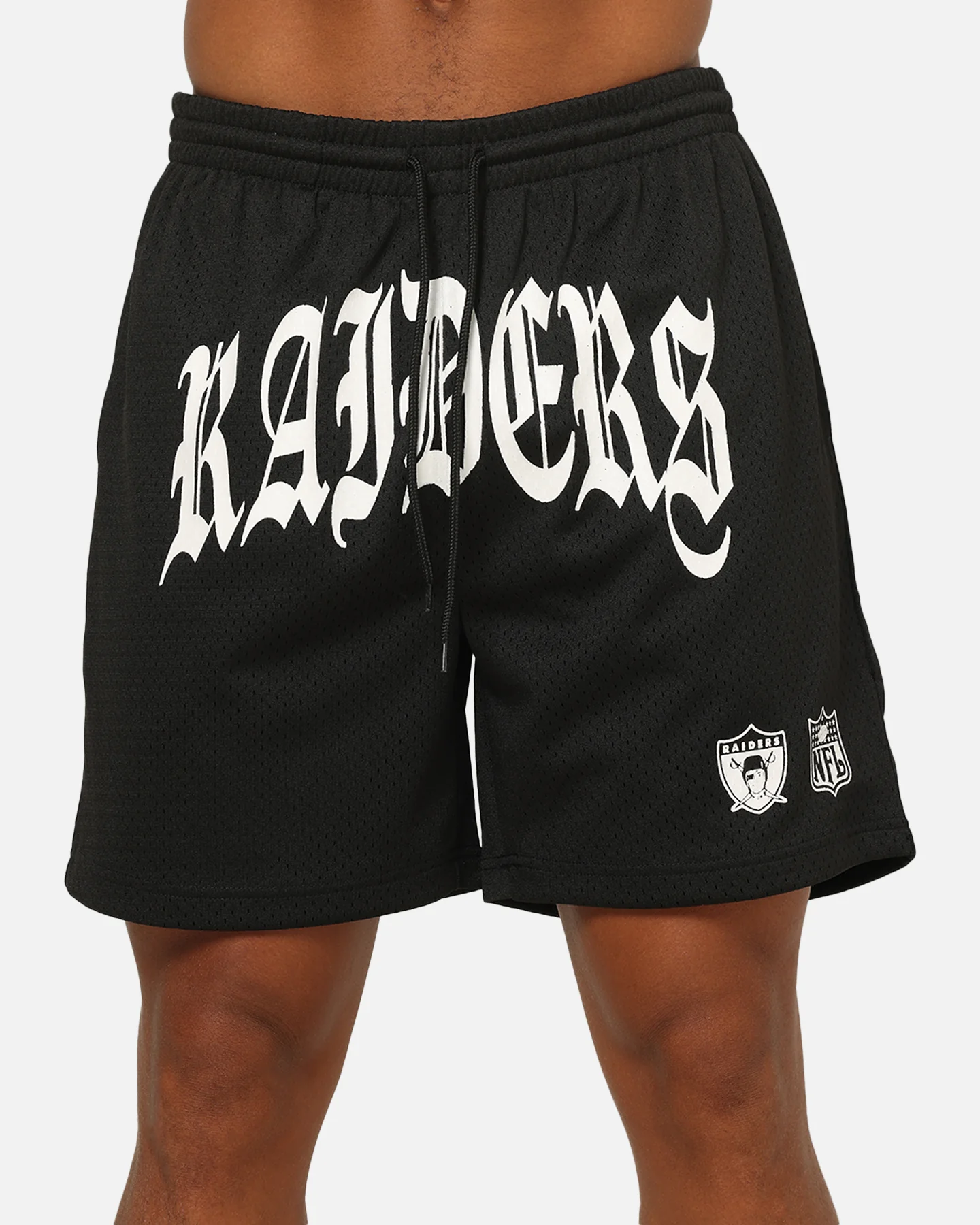 Mitchell & Ness Las Vegas Raiders Arch Script Shorts Black/White - Image 7