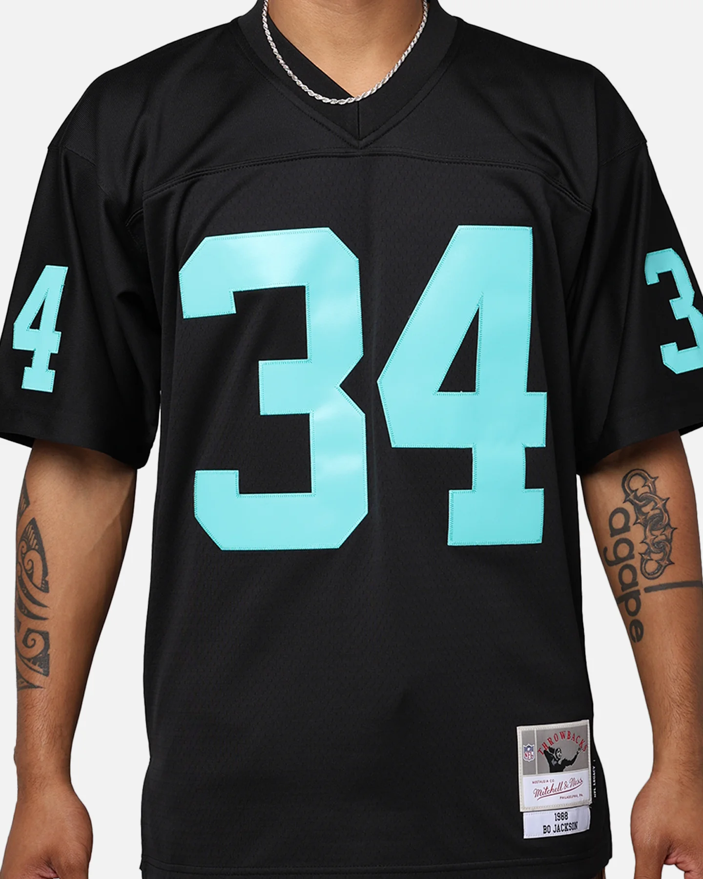 Mitchell & Ness Las Vegas Raiders Bo Jackson '88-89 Legacy Jersey Black/Ice Blue - Image 4