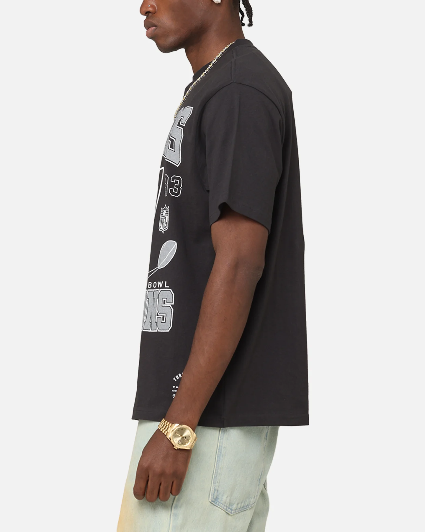 Mitchell & Ness Las Vegas Raiders Pinnacle T-Shirt Faded Black - Image 5