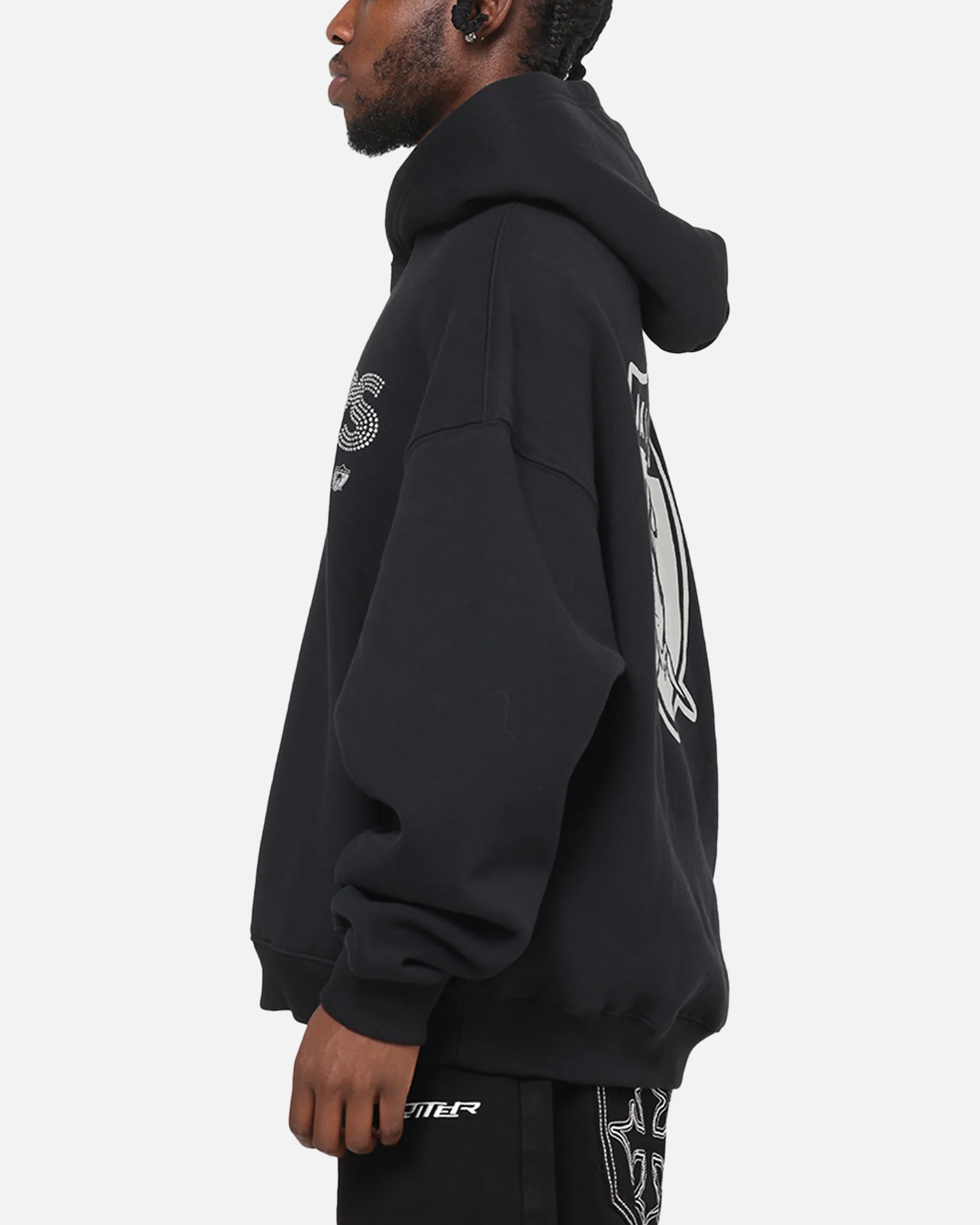 Mitchell & Ness Las Vegas Raiders Rhinestone Hoodie Faded Black - Image 6
