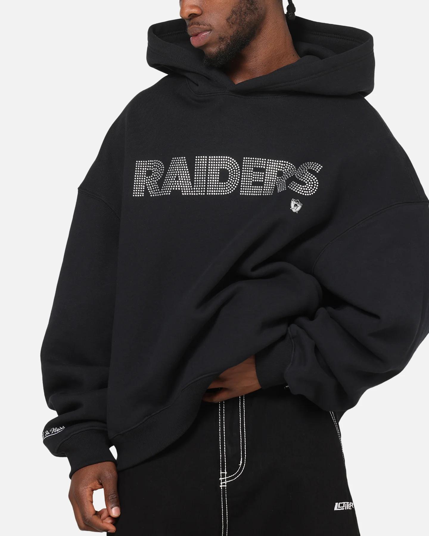 Mitchell & Ness Las Vegas Raiders Rhinestone Hoodie Faded Black - Image 8