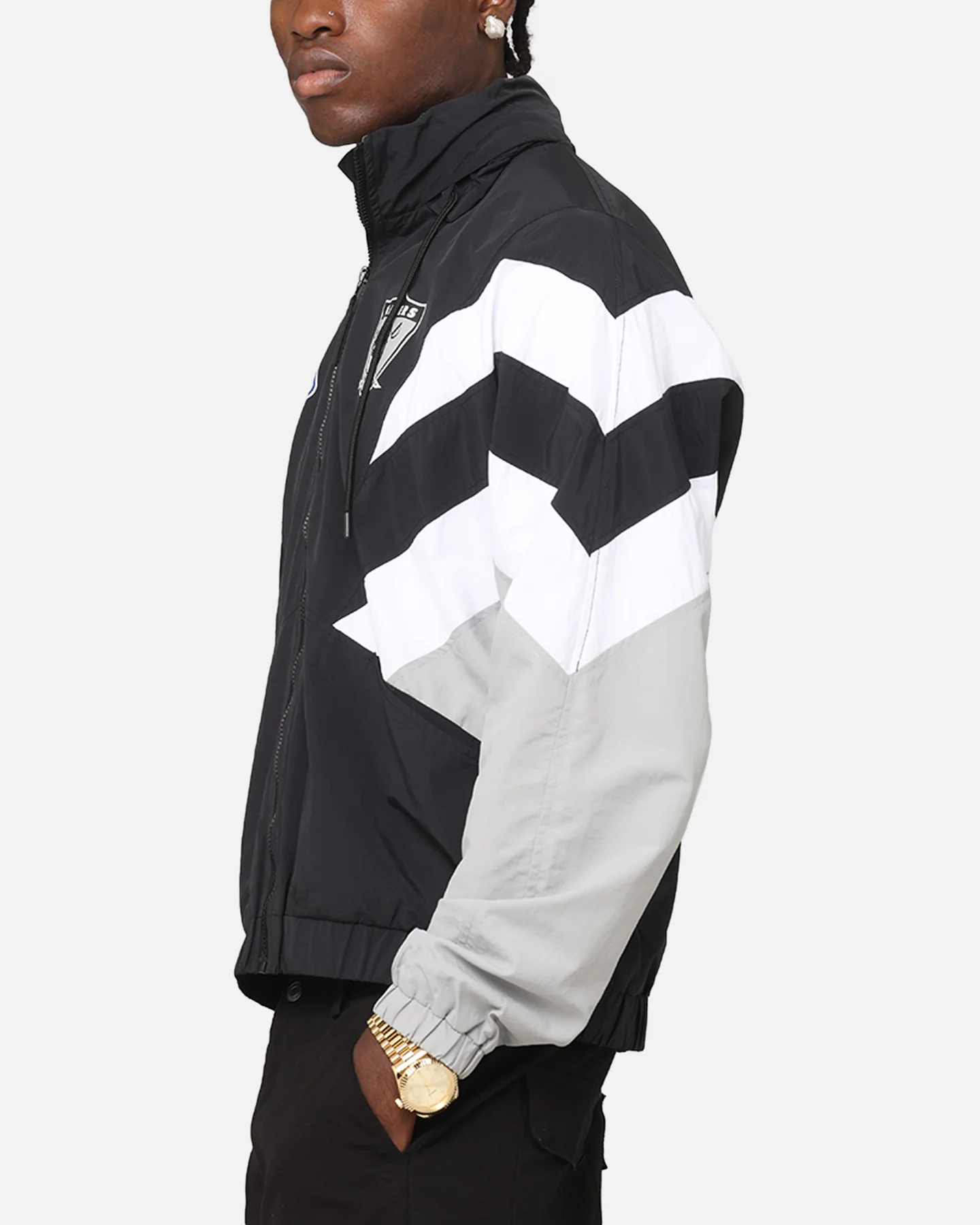 Mitchell & Ness Las Vegas Raiders Spray Jacket Black/Grey - Image 5
