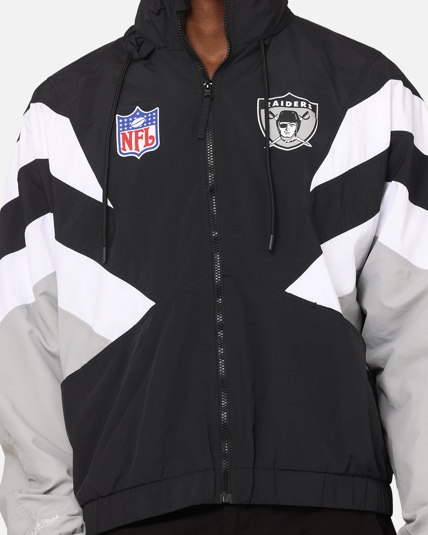 Mitchell & Ness Las Vegas Raiders Spray Jacket Black/Grey - Image 7