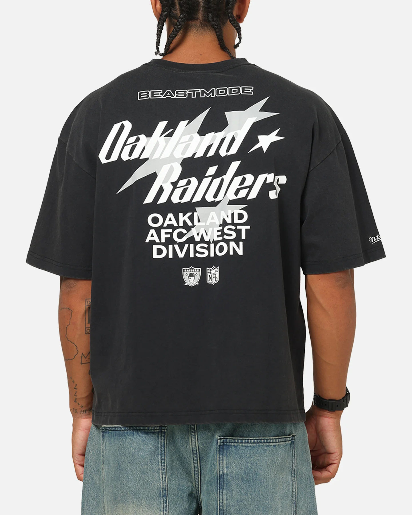 Mitchell & Ness Las Vegas Raiders Star Beastmode Boxy T-Shirt Black - Image 2