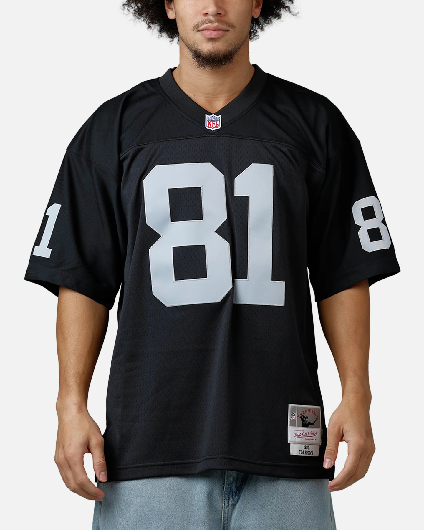 Mitchell & Ness Las Vegas Raiders Tim Brown #81 1998 Legacy Jersey Black - Image 2