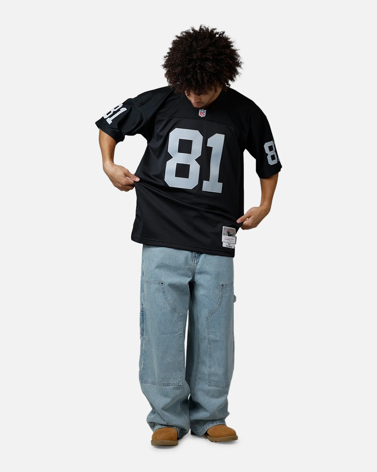 Mitchell & Ness Las Vegas Raiders Tim Brown #81 1998 Legacy Jersey Black - Image 3