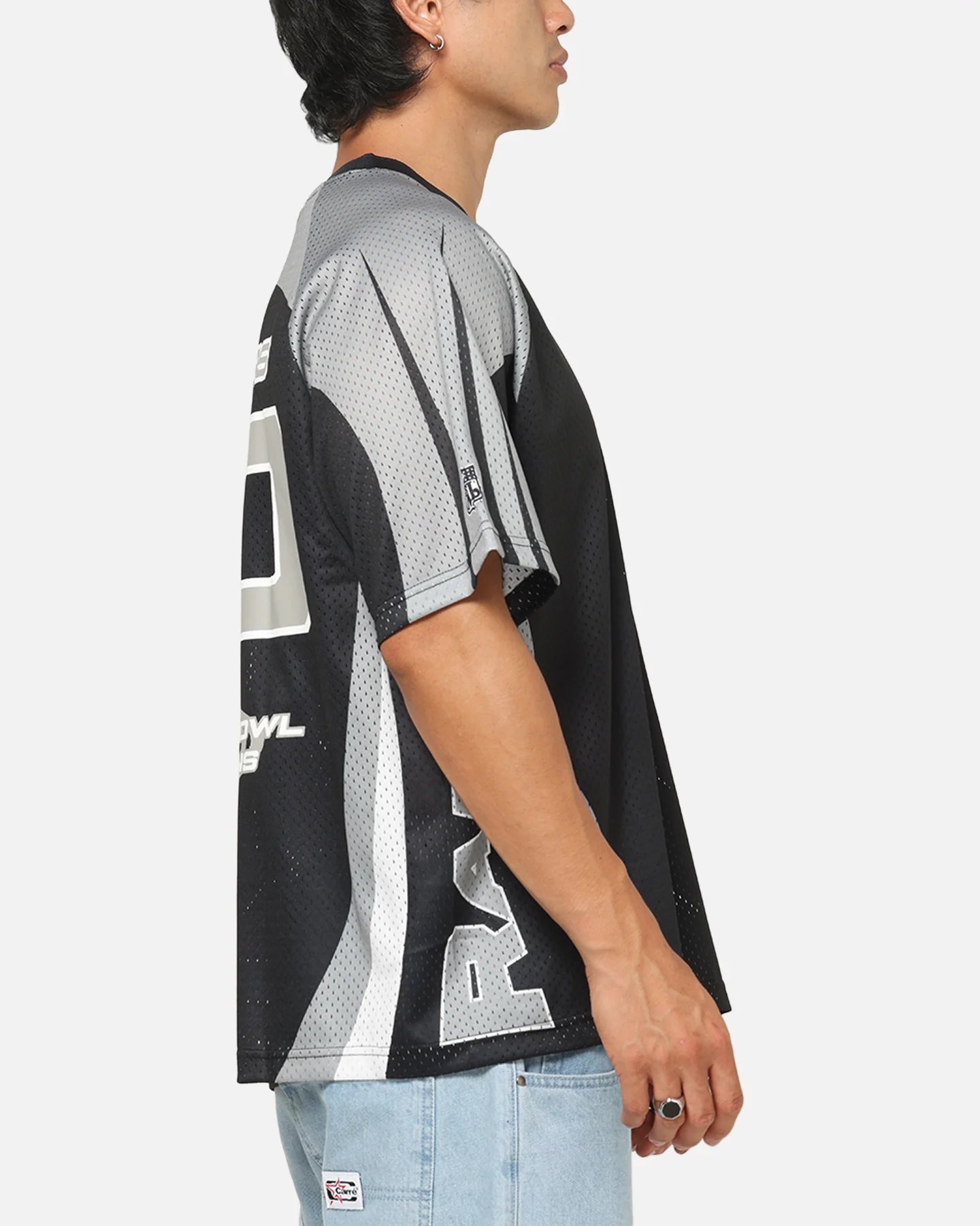 Mitchell & Ness Las Vegas Raiders Warehouse Rave Jersey Black/Grey/White - Image 5