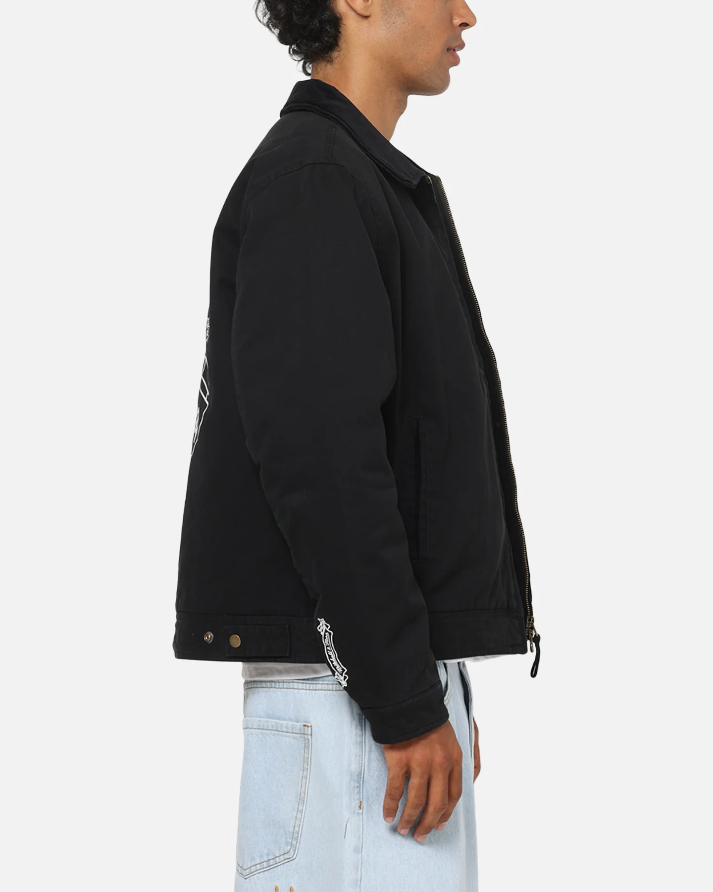Mitchell & Ness Las Vegas Raiders Workwear Jacket Washed Black - Image 5