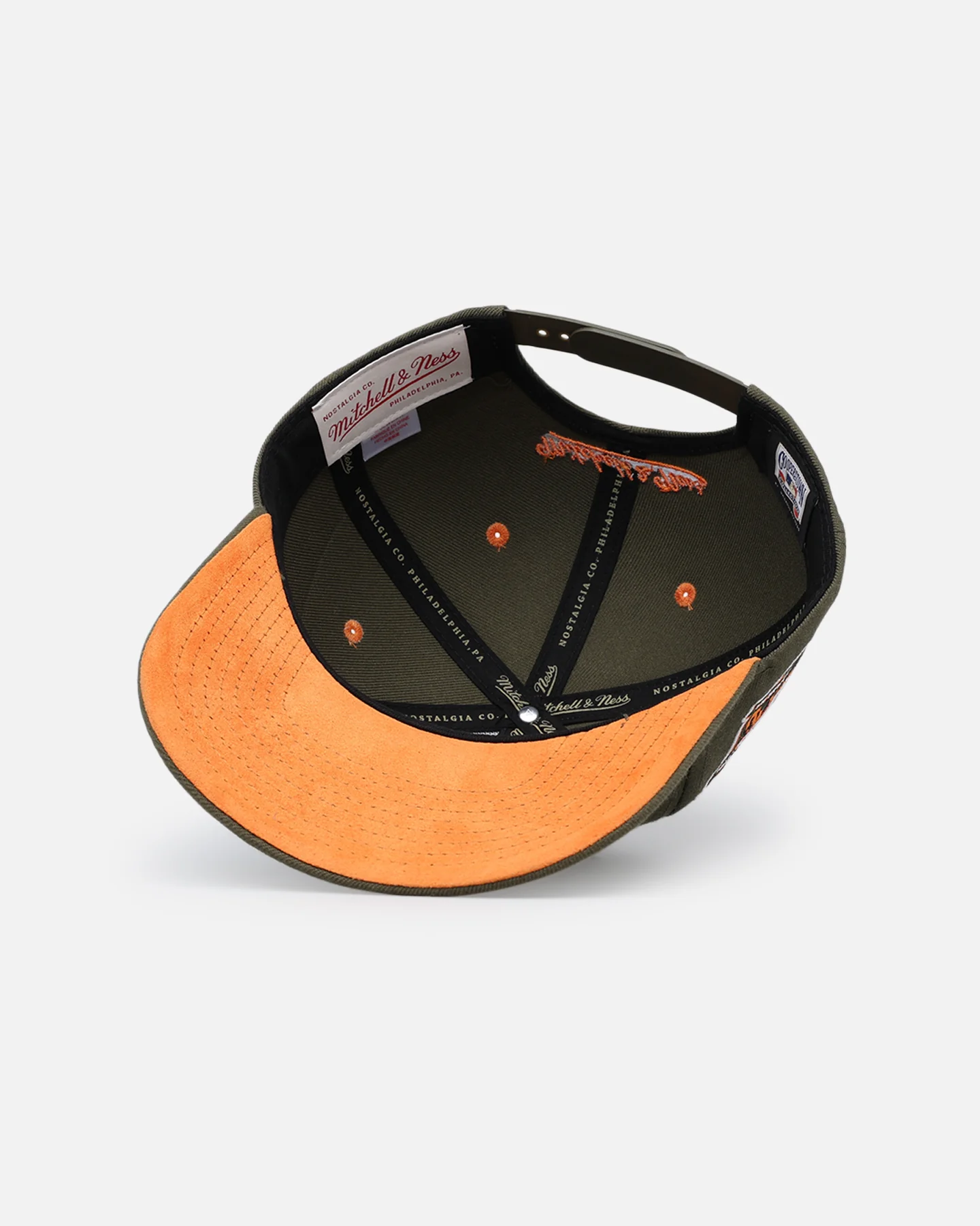 Mitchell & Ness Los Angeles Dodgers 'Harmony Of Hues' Pro Crown Snapback Olive/Orange - Image 8