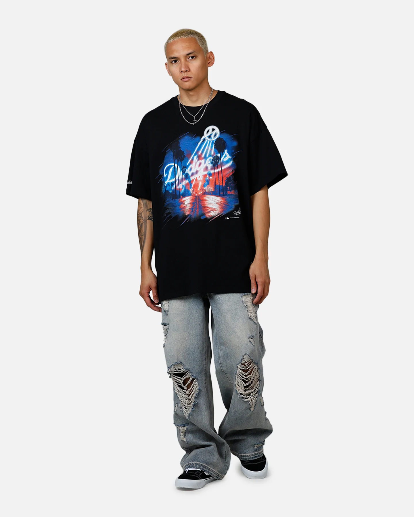 Mitchell & Ness Los Angeles Dodgers Soaring T-Shirt Black - Image 3