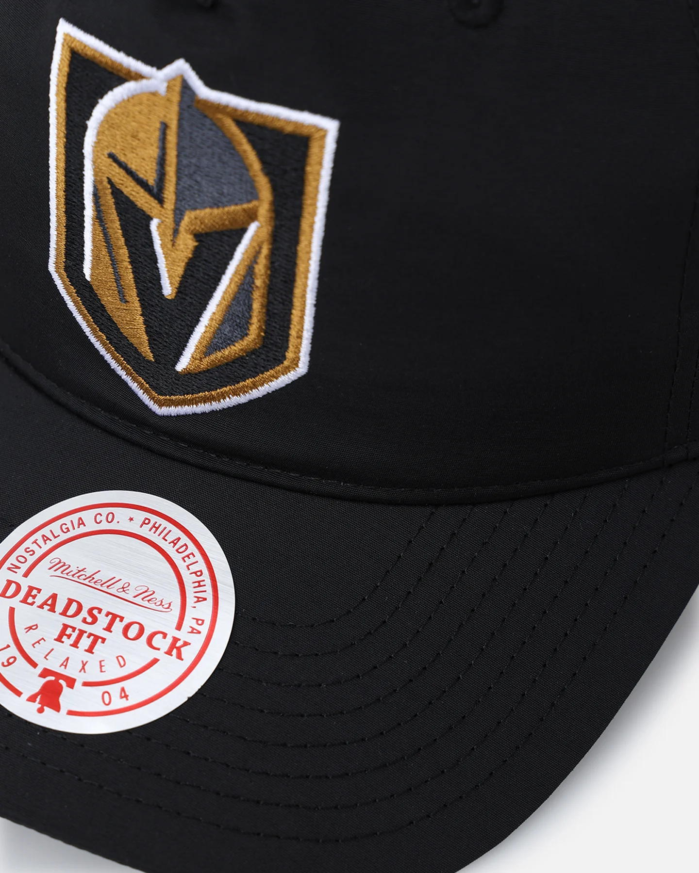 Mitchell & Ness Vegas Golden Knights Retro Matte Nylon Origins Snapback Black - Image 2