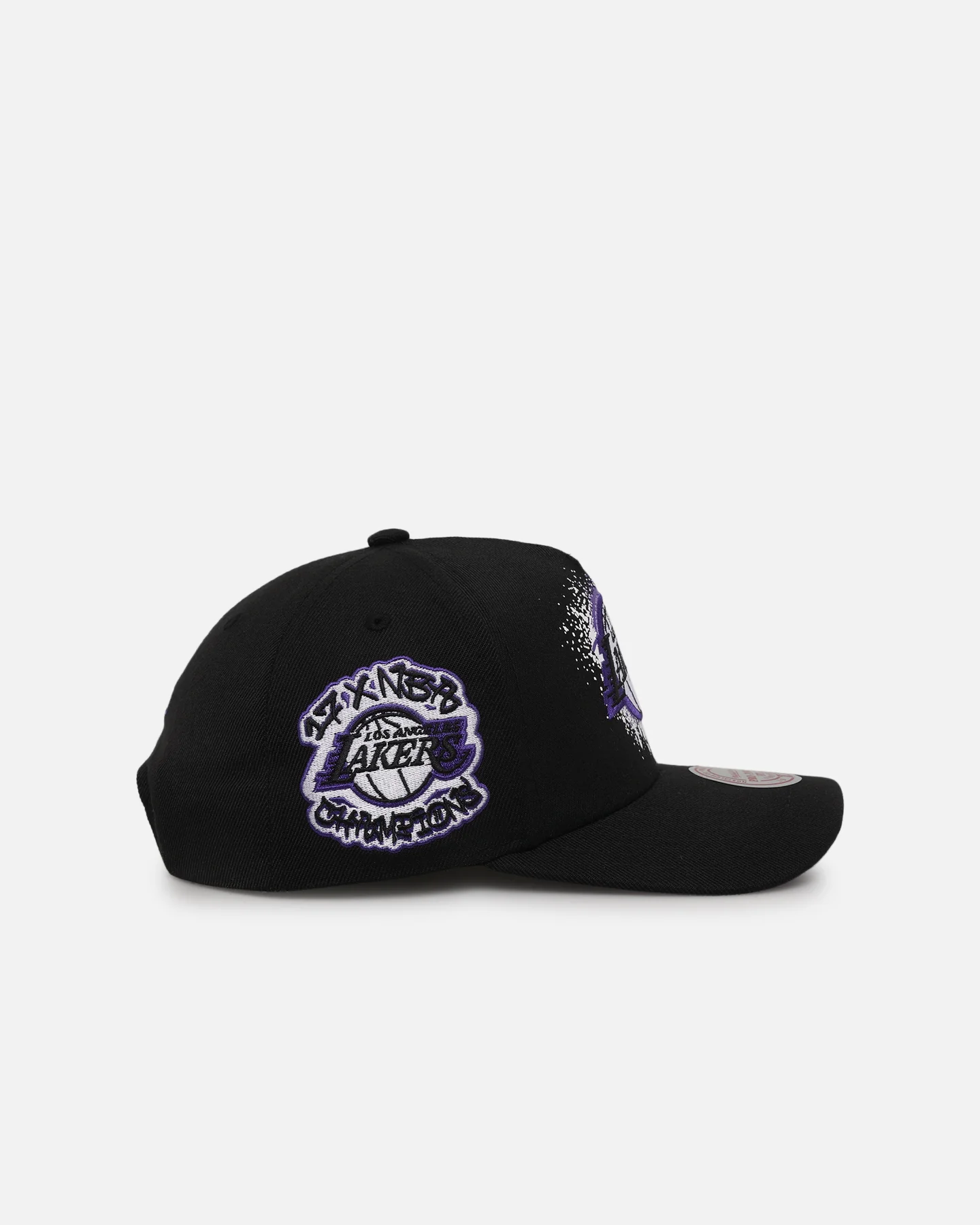 Mitchell & Ness Los Angeles Lakers Champs Graffiti Pro Crown Snapback Black - Image 3