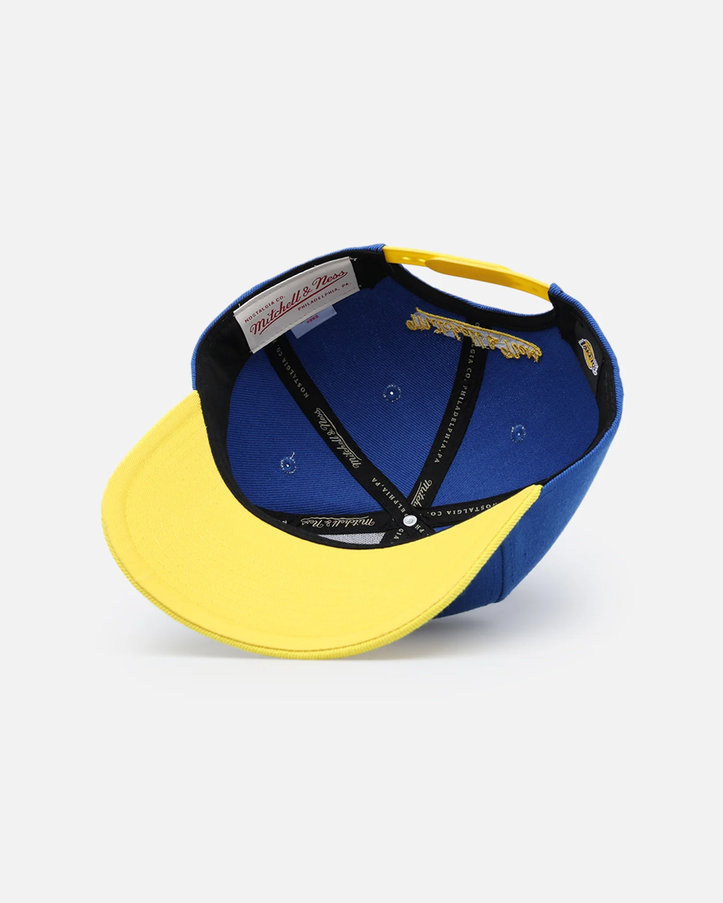 Mitchell & Ness Los Angeles Lakers 'College Twist' Pro Crown Snapback Blue/Yellow - Image 6