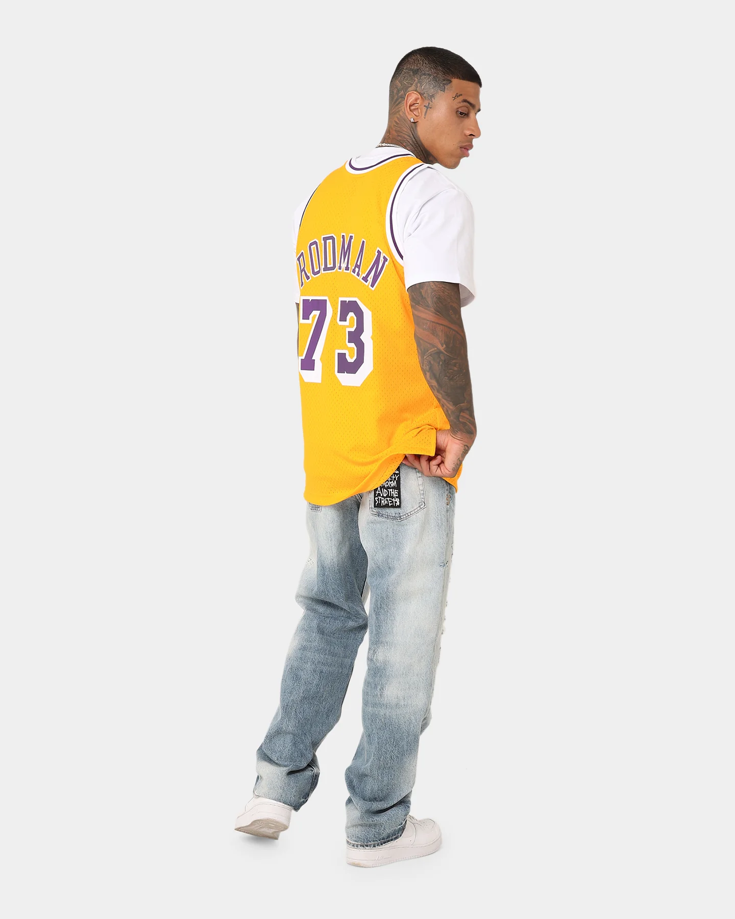 Mitchell & Ness Los Angeles Lakers Dennis Rodman #73 '98 -'99 Home Jersey Gold - Image 8