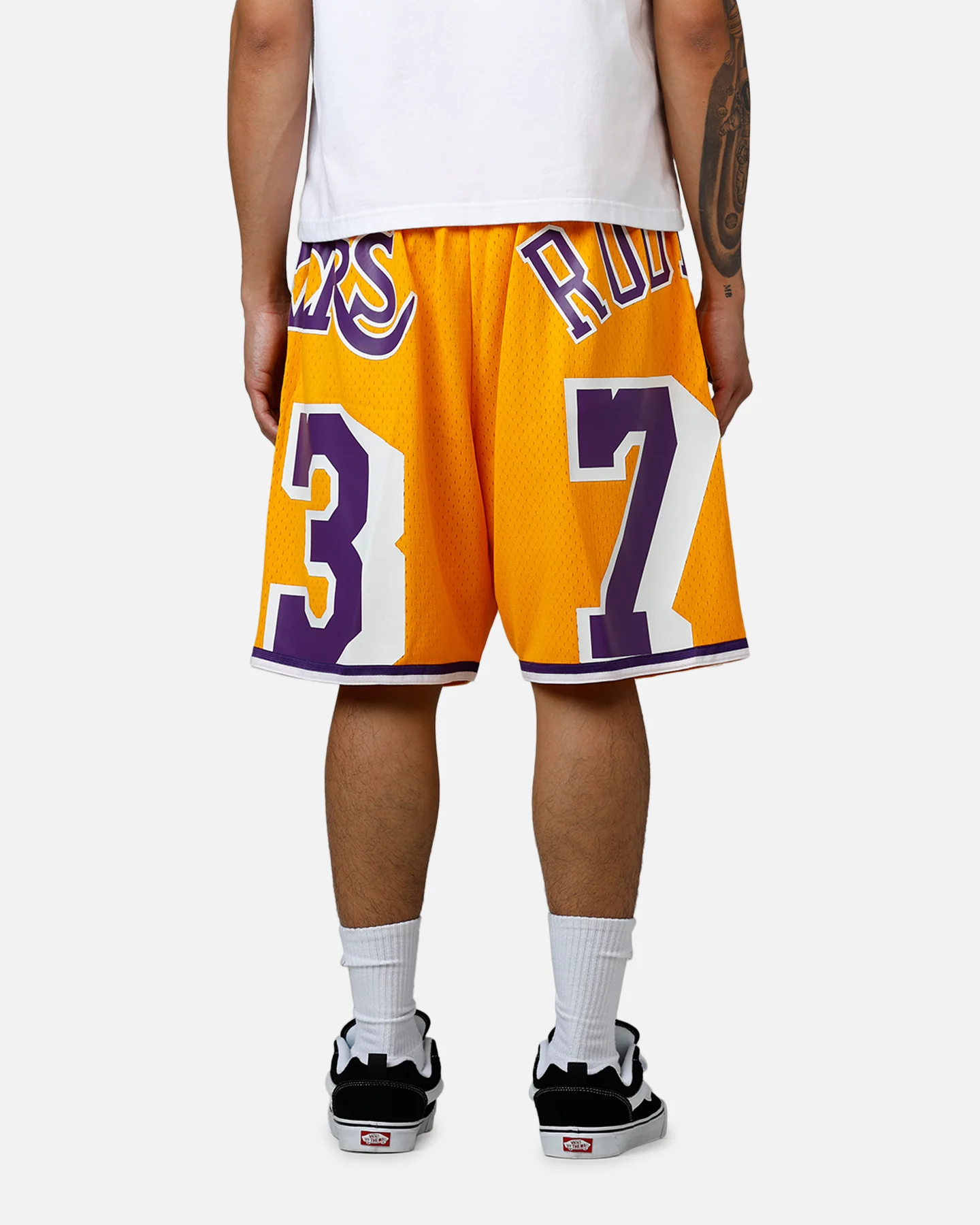 Mitchell & Ness Los Angeles Lakers Dennis Rodman Maxxed Out Shorts Yellow/Purple - Image 5