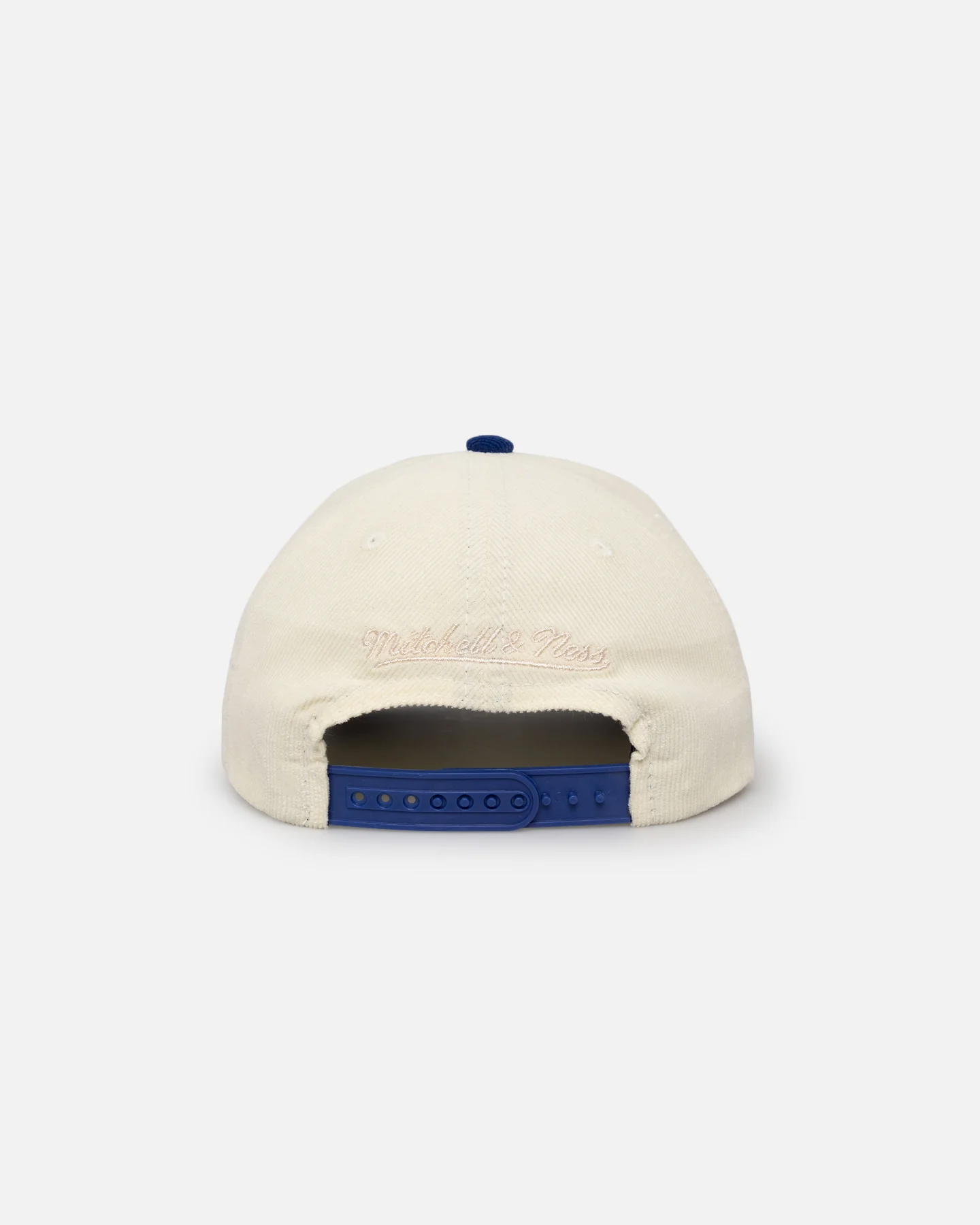 Mitchell & Ness Los Angeles Lakers Go Team Go OG Corduroy Snapback Light Cream/Blue - Image 3