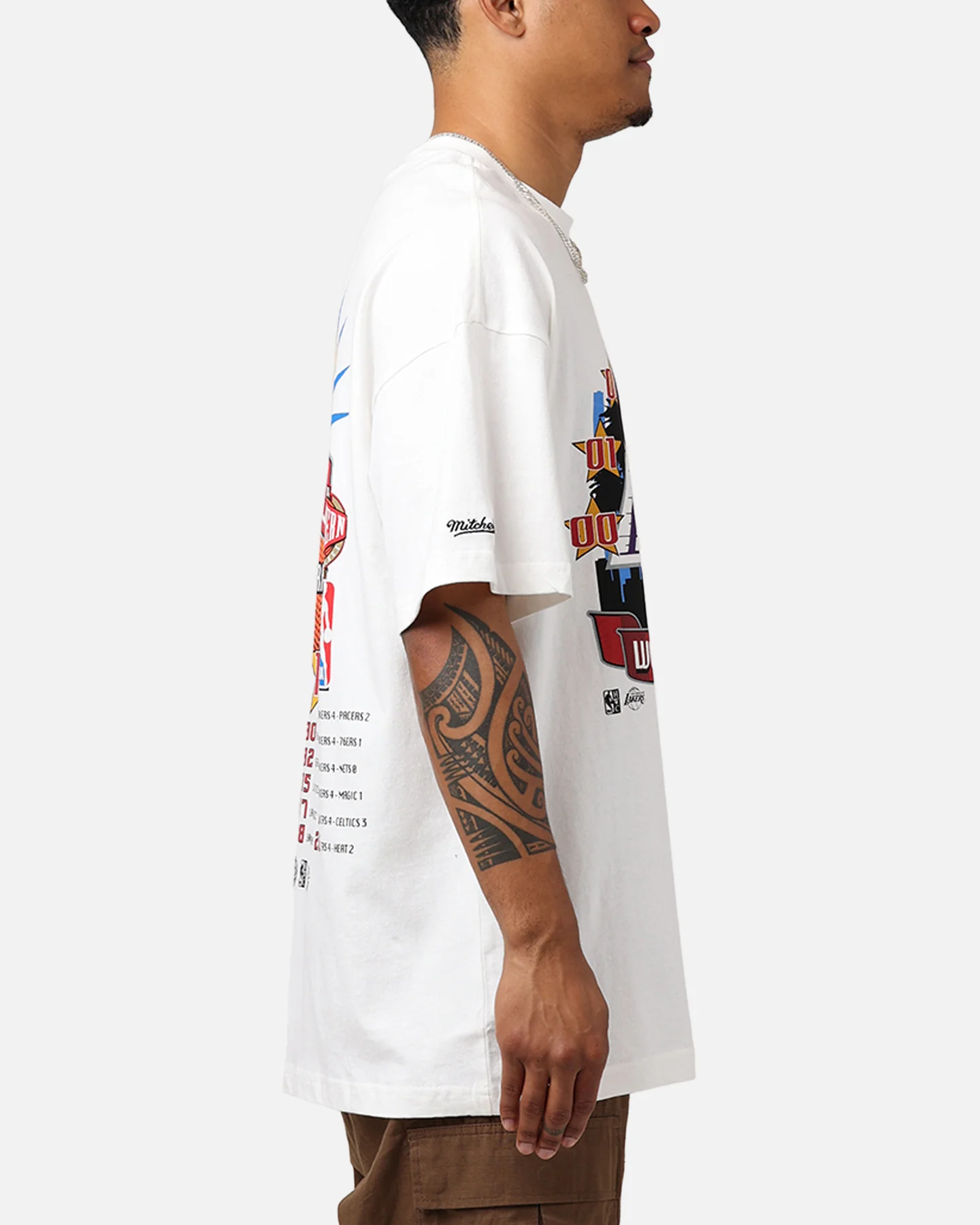 Mitchell & Ness Los Angeles Lakers Got Rings T-Shirt Egret - Image 4