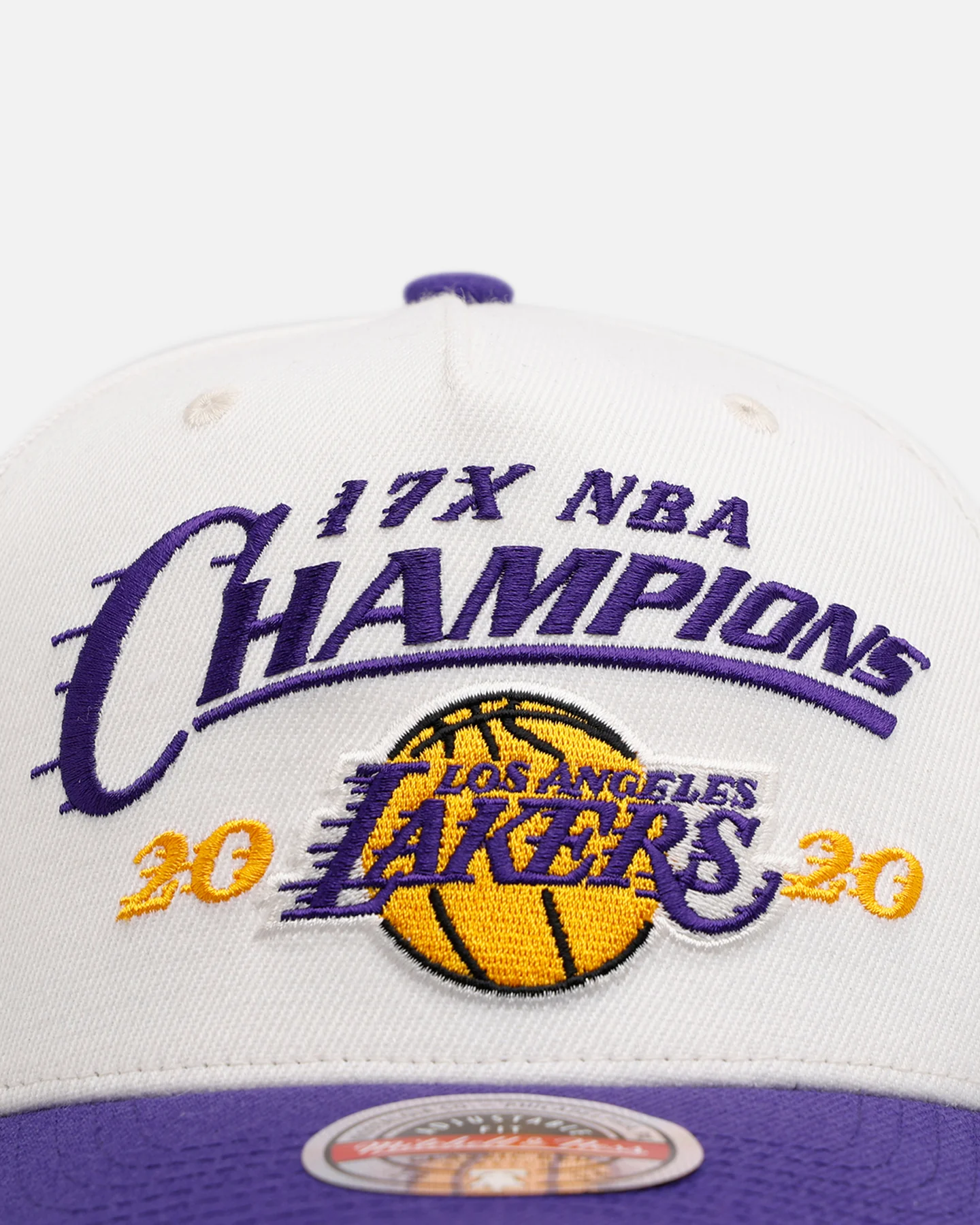 Mitchell & Ness Los Angeles Lakers 'NBA Elite Finals' MVP Snapback Cream/Purple - Image 5