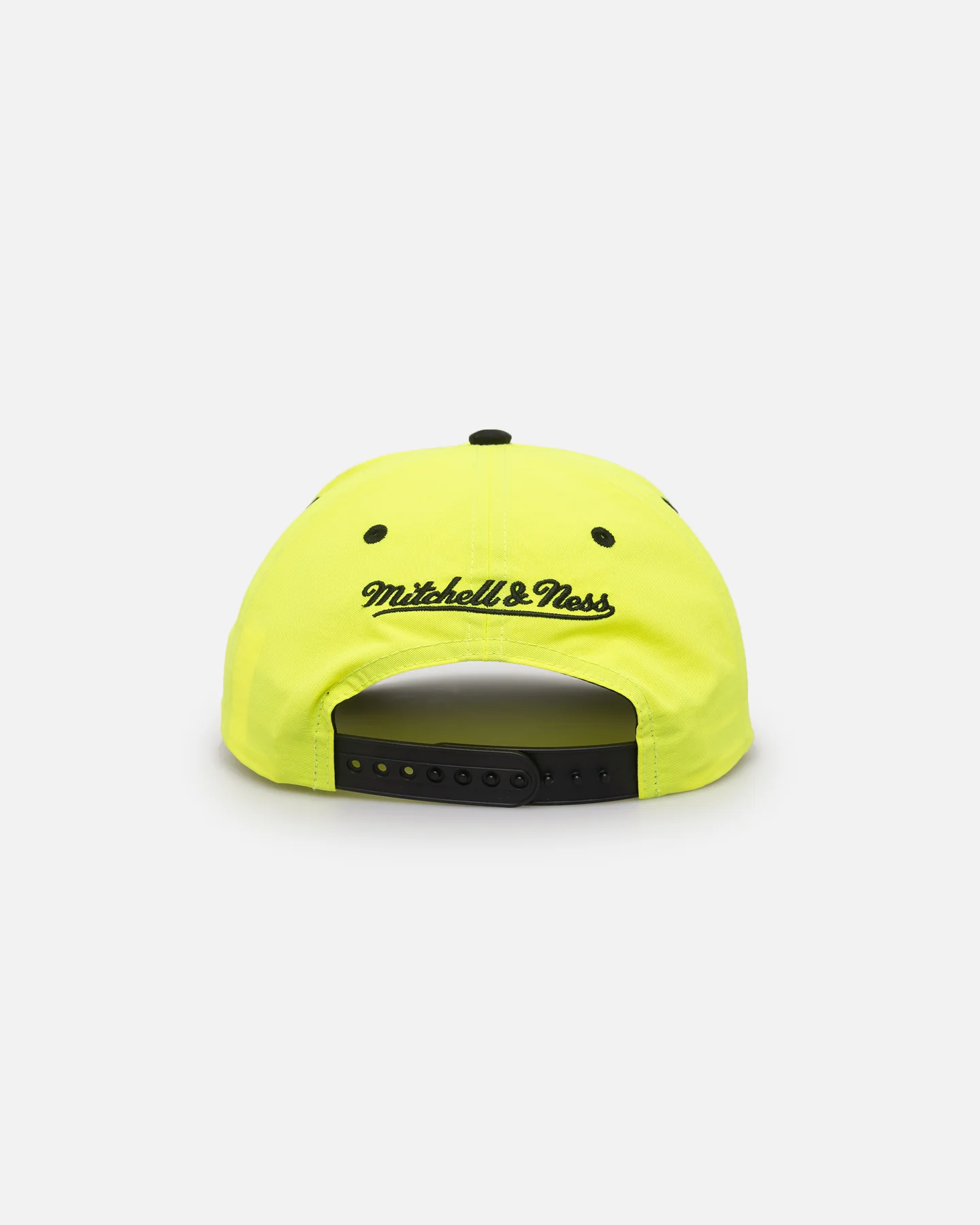 Mitchell & Ness Los Angeles Lakers Nylon Deadstock 2-Tone Snapback Neon Yellow/Black - Image 2
