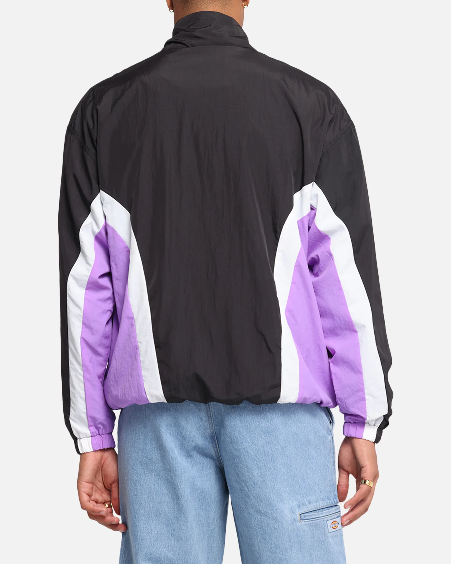 Mitchell & Ness Los Angeles Lakers Nylon Track Jacket Black/Purple - Image 3
