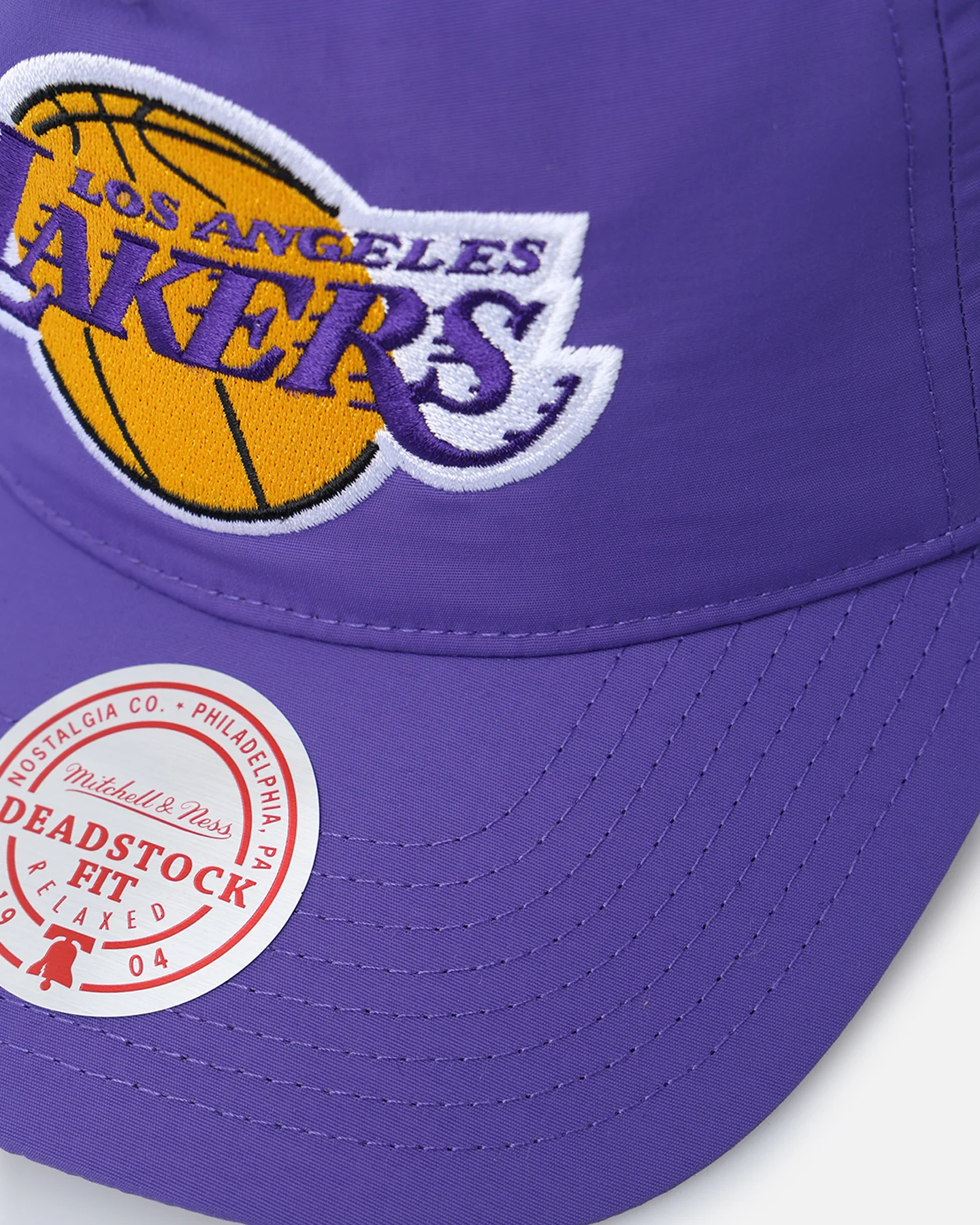 Mitchell & Ness Los Angeles Lakers Retro Matte Nylon Origins Snapback Purple - Image 2
