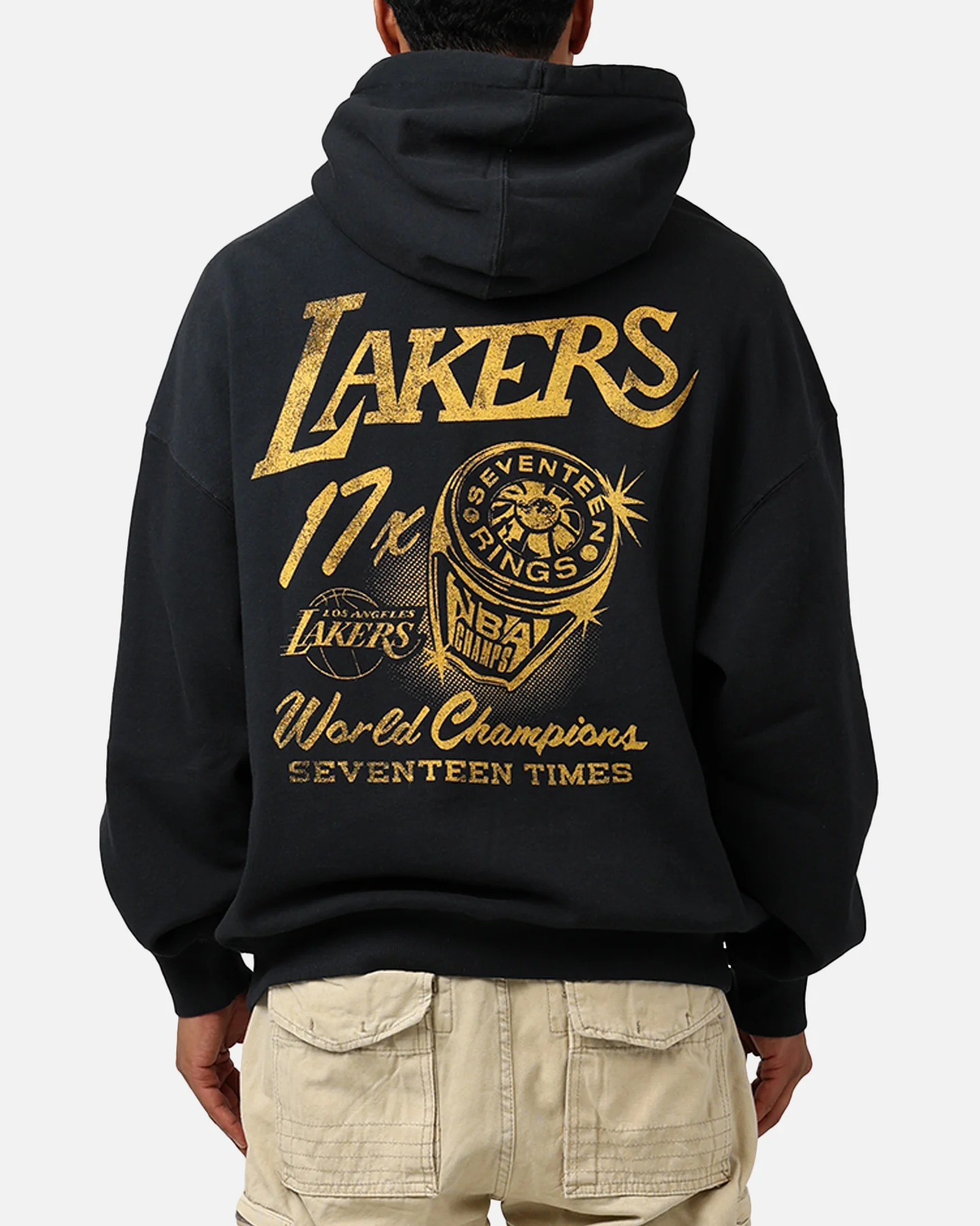 Mitchell & Ness Los Angeles Lakers Rings Hoodie Faded Black