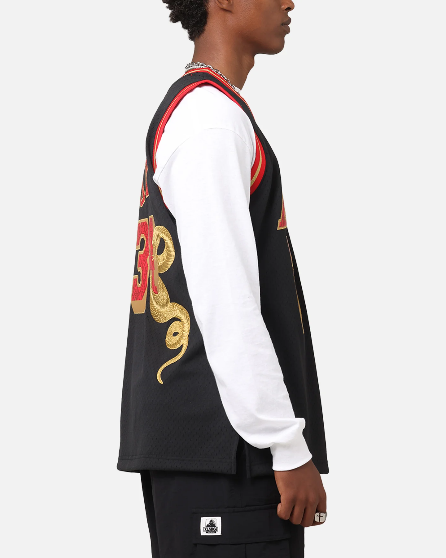 Mitchell & Ness Los Angeles Lakers Shaquille O'Neal 1996 Swingman Jersey Black/Gold - Image 5
