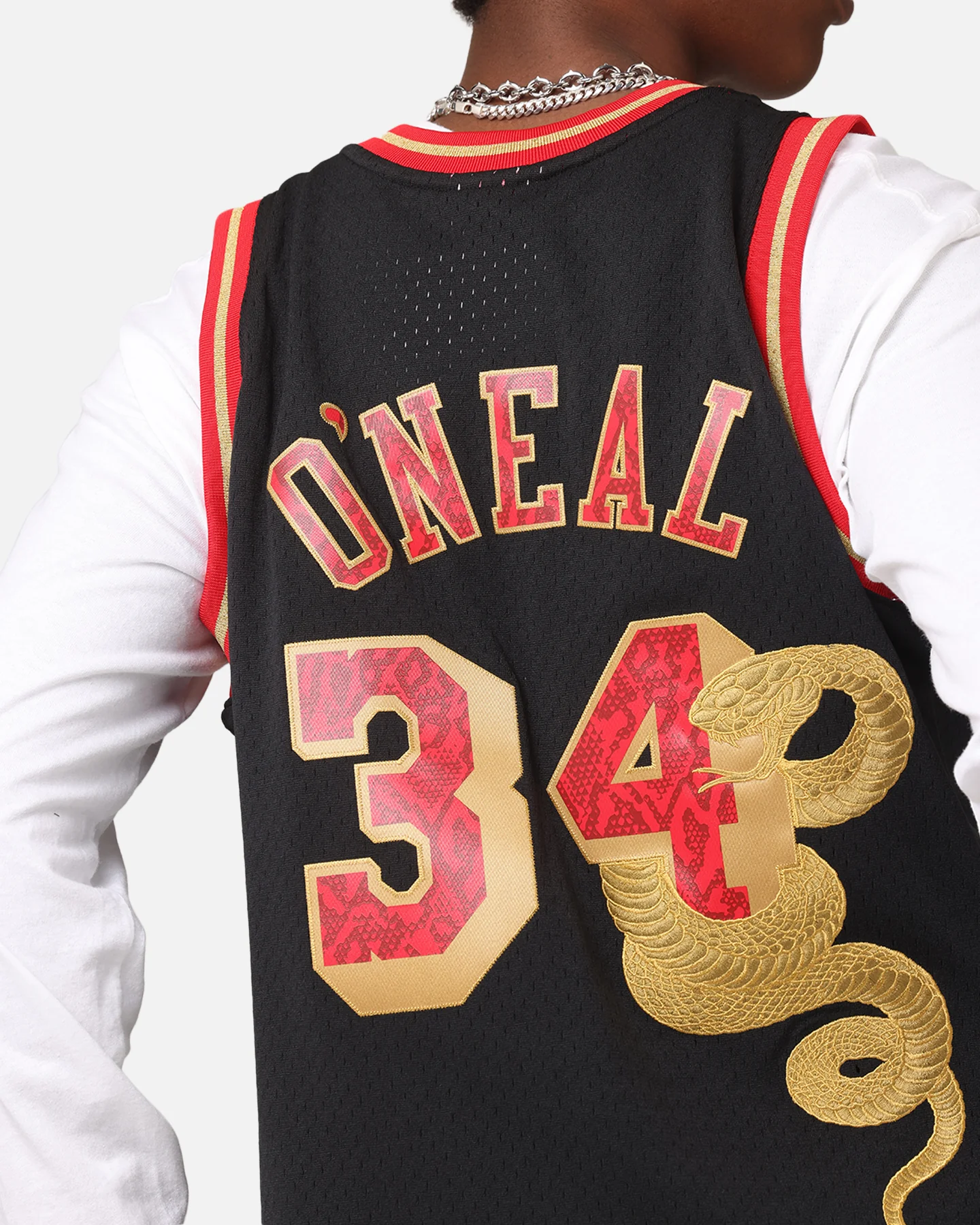 Mitchell & Ness Los Angeles Lakers Shaquille O'Neal 1996 Swingman Jersey Black/Gold - Image 7