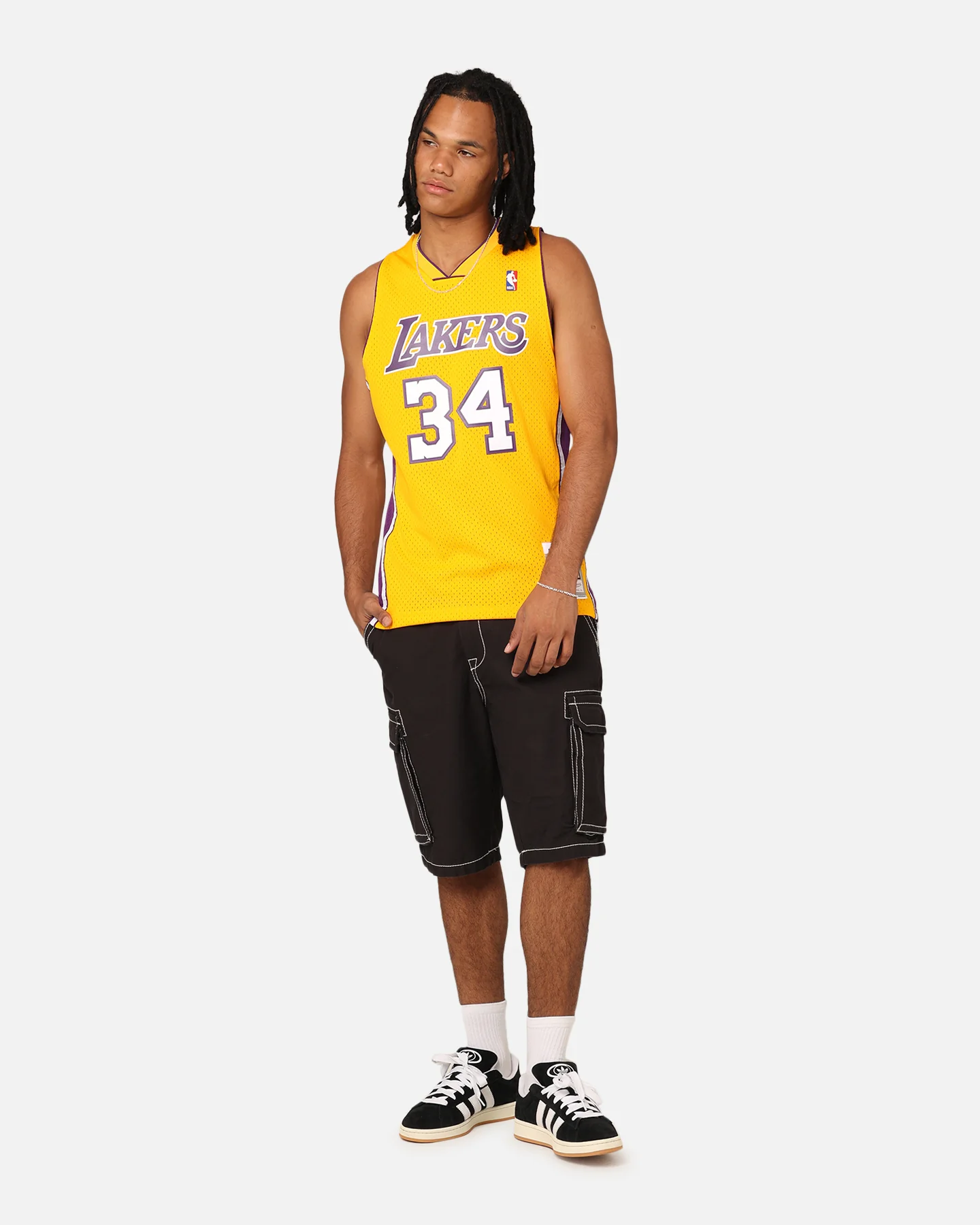 Mitchell & Ness Los Angeles Lakers Shaquille O'Neal '99-00 Home Swing Jersey Yellow - Image 3