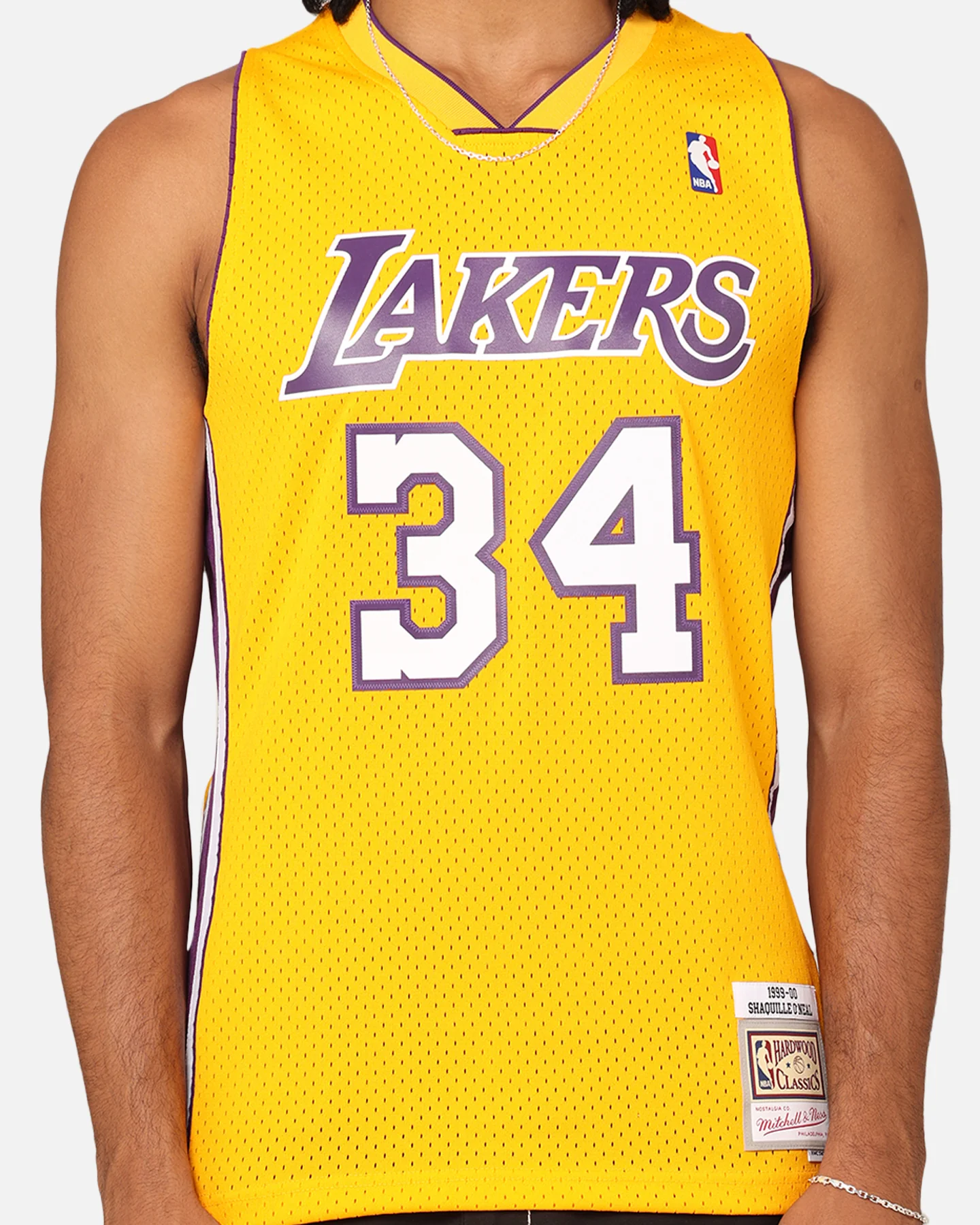 Mitchell & Ness Los Angeles Lakers Shaquille O'Neal '99-00 Home Swing Jersey Yellow - Image 4