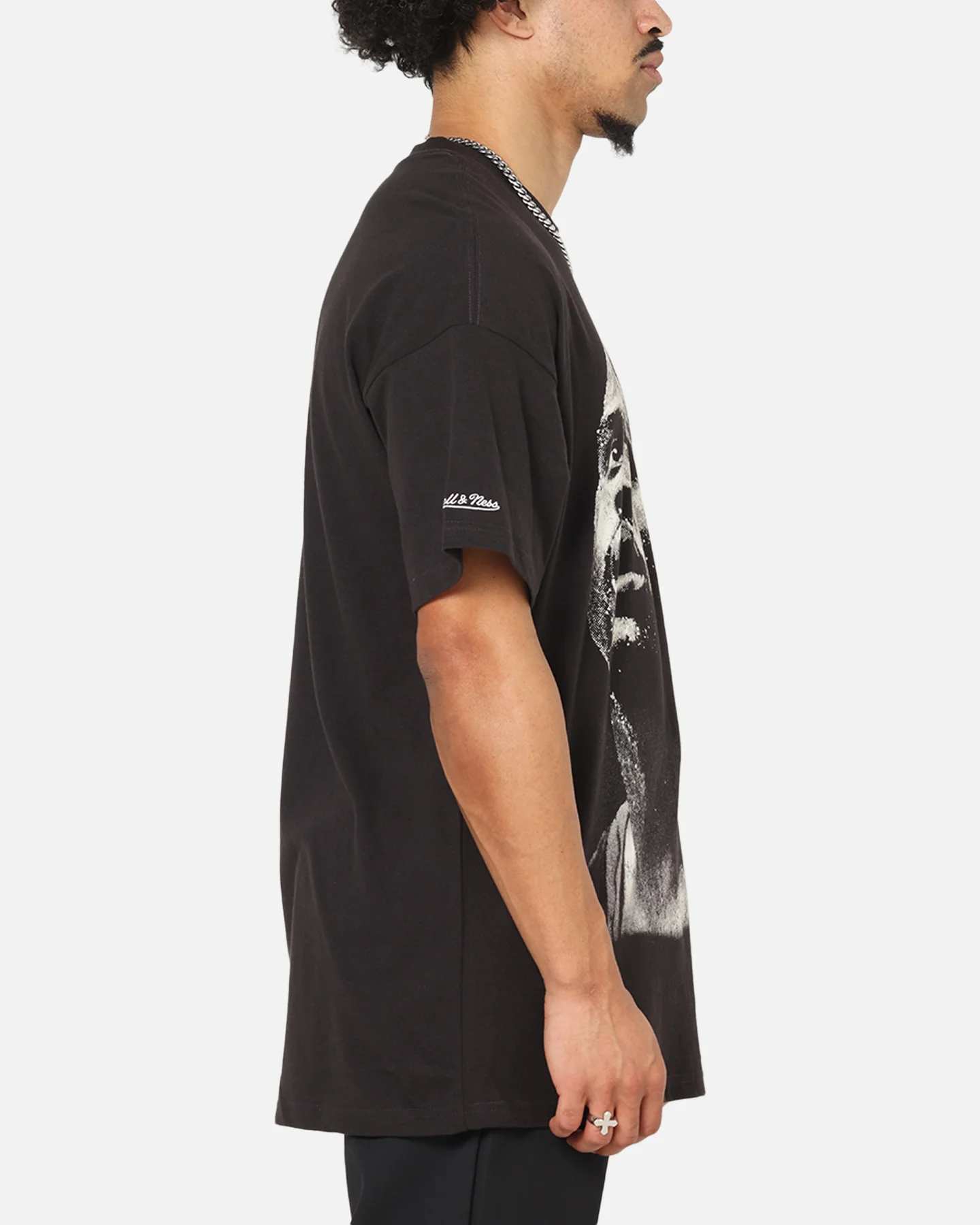 Mitchell & Ness Los Angeles Lakers Shaquille O'Neal Big Head T-Shirt Faded Black - Image 4