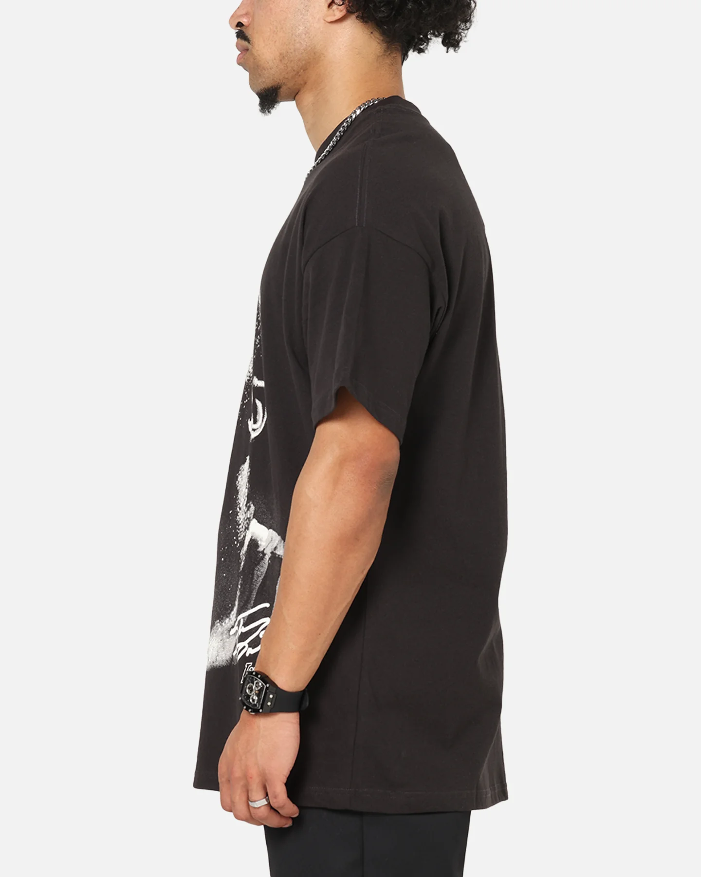 Mitchell & Ness Los Angeles Lakers Shaquille O'Neal Big Head T-Shirt Faded Black - Image 5