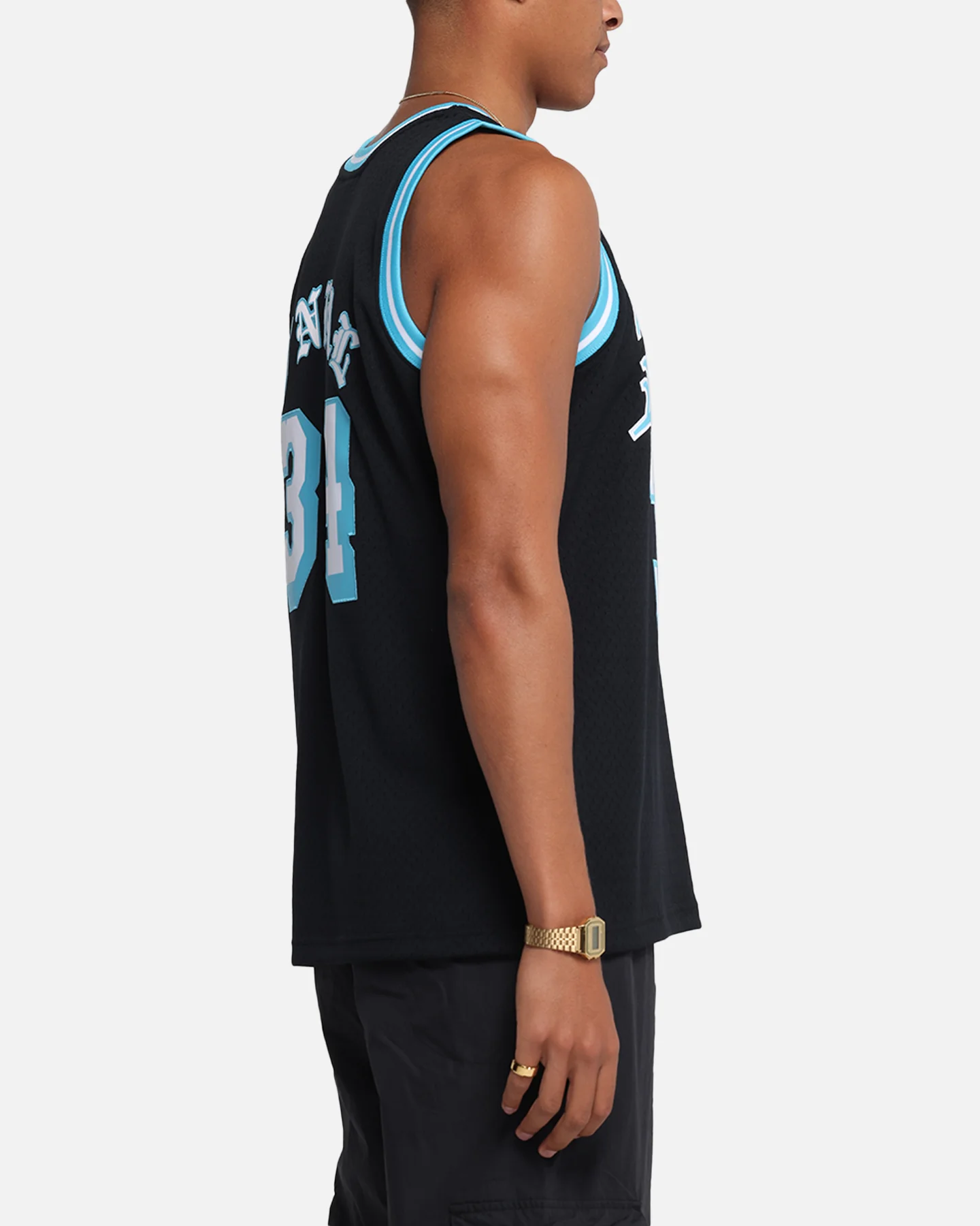 Mitchell & Ness Los Angeles Lakers Shaquille O'Neal Legends Jersey Black/Blue - Image 5