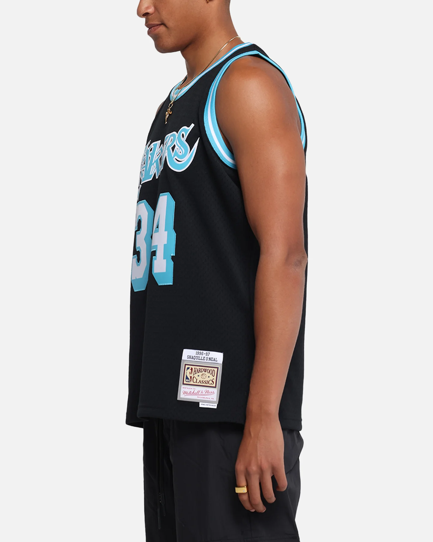 Mitchell & Ness Los Angeles Lakers Shaquille O'Neal Legends Jersey Black/Blue - Image 6