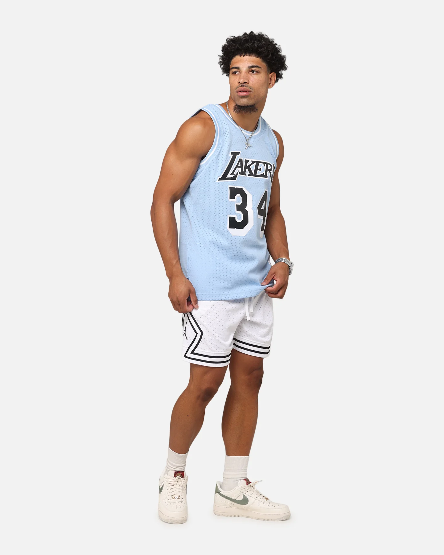 Mitchell & Ness Los Angeles Lakers Shaquille O'Neal 'Vapor Blue' Jersey Light Blue - Image 3