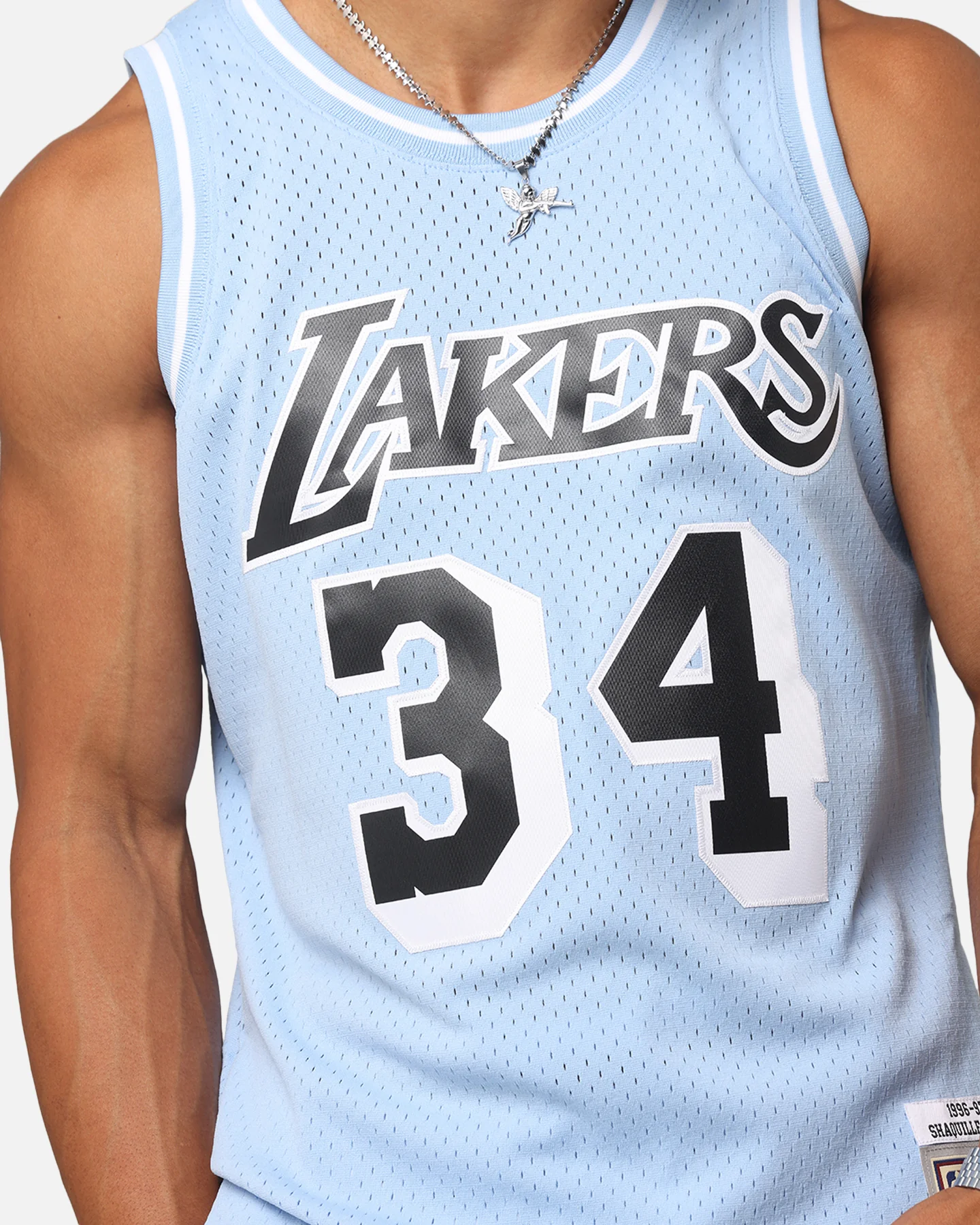 Mitchell & Ness Los Angeles Lakers Shaquille O'Neal 'Vapor Blue' Jersey Light Blue - Image 7