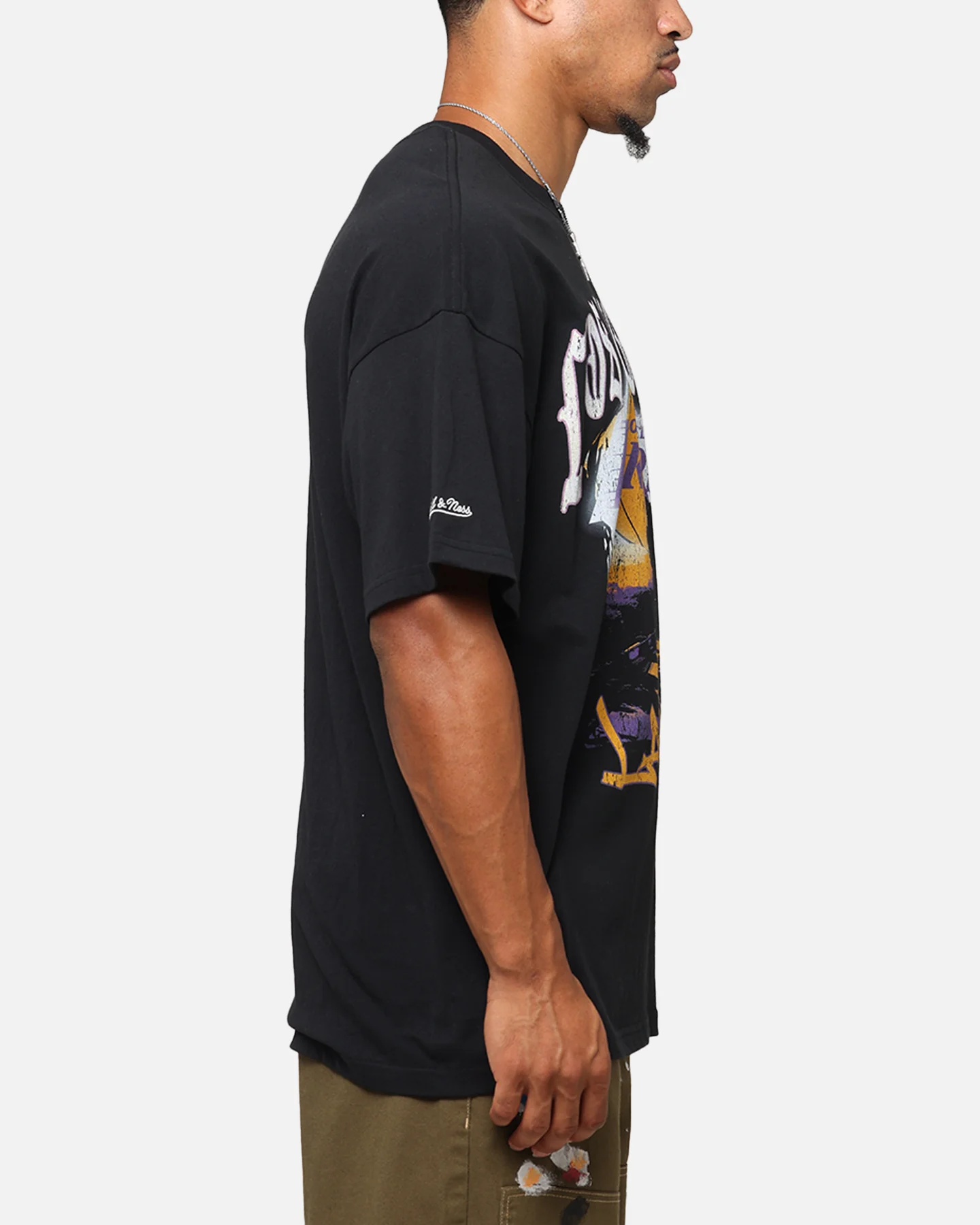 Mitchell & Ness Los Angeles Lakers Soaring T-Shirt Black - Image 4