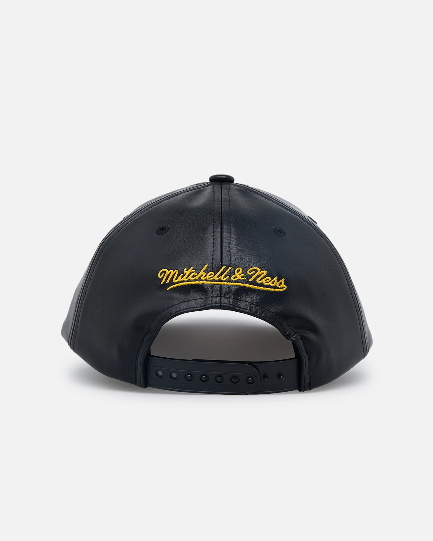 Mitchell & Ness Los Angeles Lakers Workmark Leather Deadstock Snapback Black - Image 3